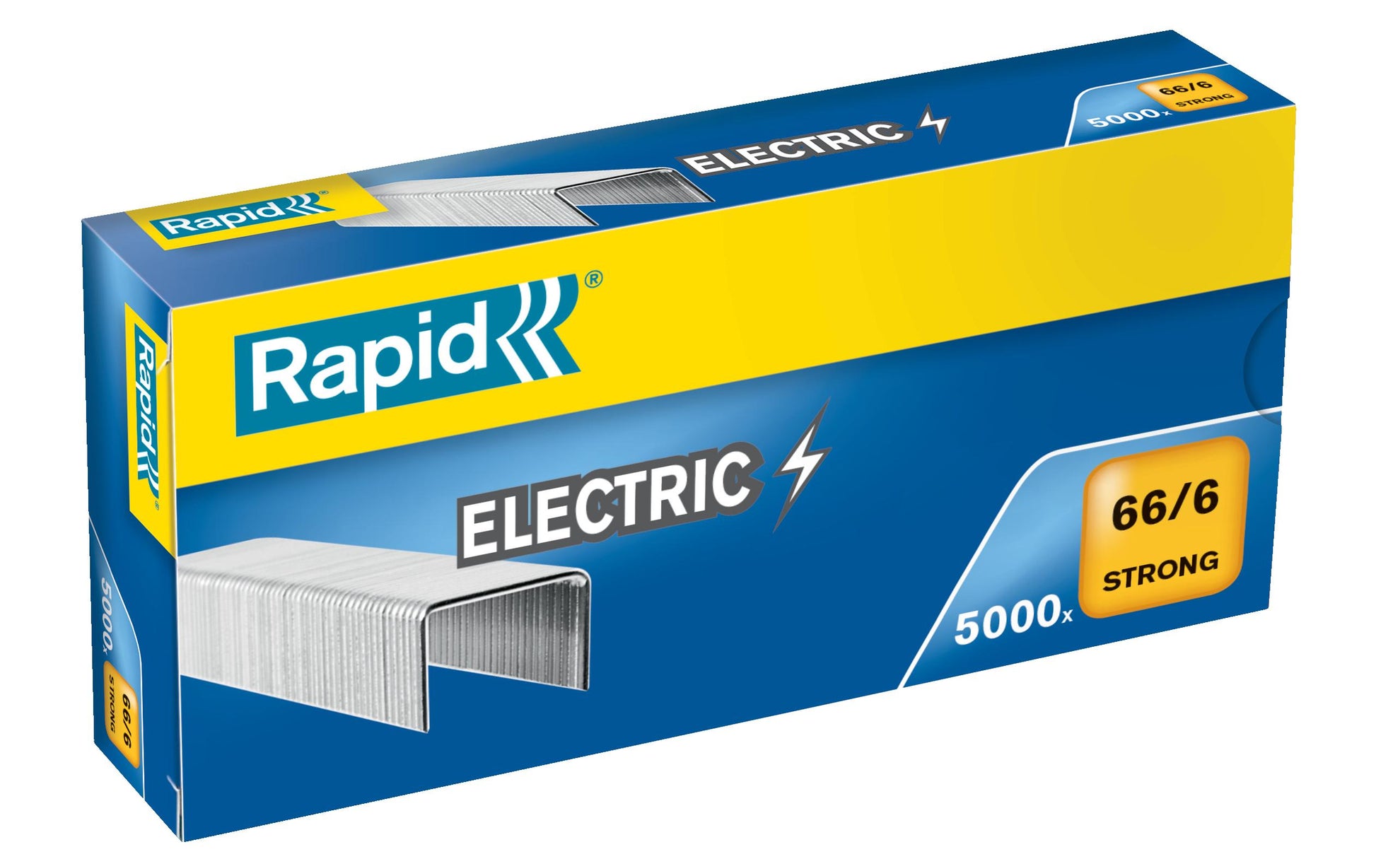 Rapid Heftklammern 66/6 – für Rapid 90EC, 100E, 105E und andere – 6 mm – Metall, silber – 5000 Stück