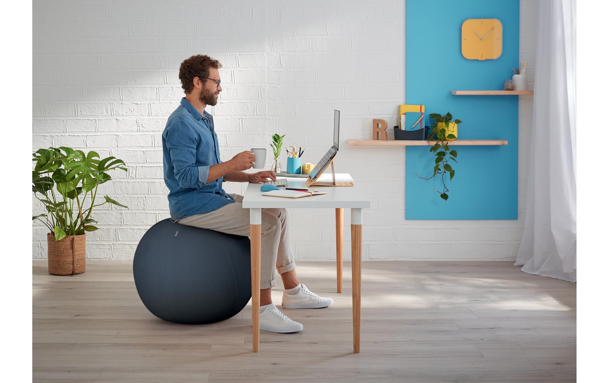 Leitz Sitzball Ergo Cosy Active – Ø 65 cm, samtgrau
