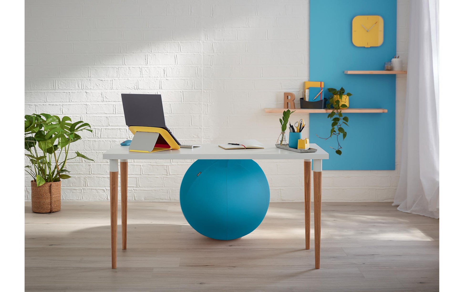 Leitz Sitzball Ergo Cosy Active – Ø 65 cm, 100 kg, sanftes Blau