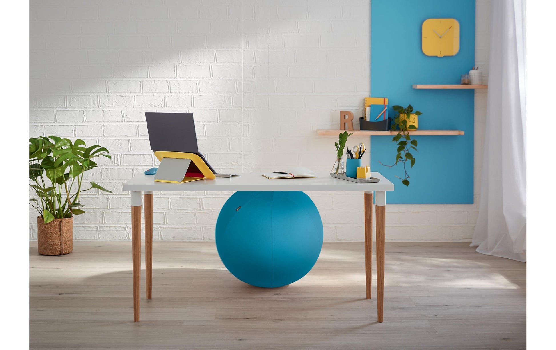 Leitz Sitzball Ergo Cosy Active – Ø 65 cm, 100 kg, sanftes Blau