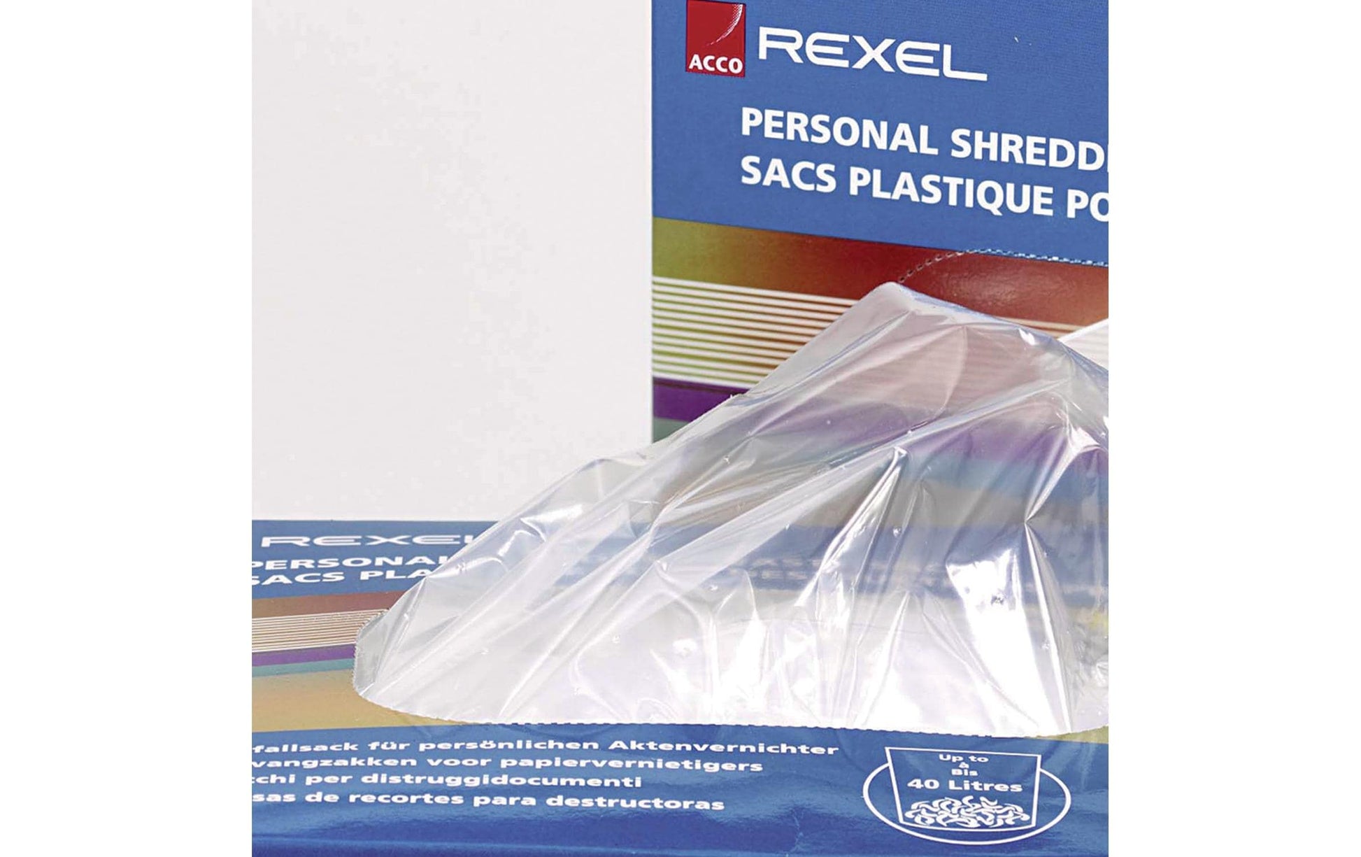Rexel Aktenvernichtersäcke – 100 Stk., für 115 l, transparent