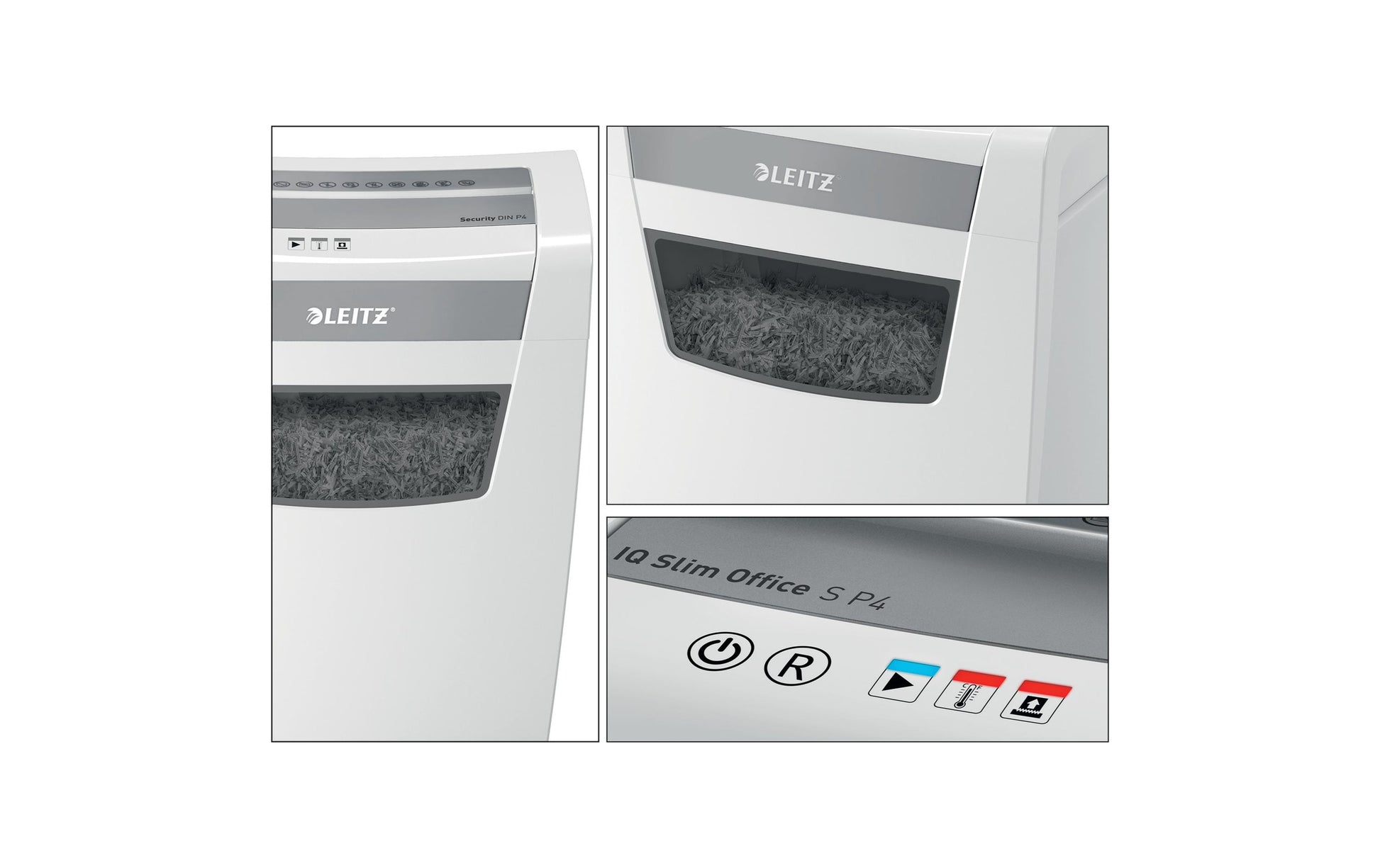 Leitz bürogeräte Leitz IQ Office – Aktenvernichter, DIN P-4, Partikelschnitt 4 × 28 mm, 12 Blatt, 23 l