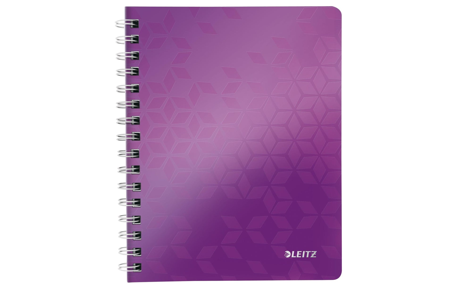 Leitz Collegeblock – A5 – 80 Blatt – 80 g/m² – Doppelspirale, Einstecktasche, Stiftschlaufe – Violett – FSC