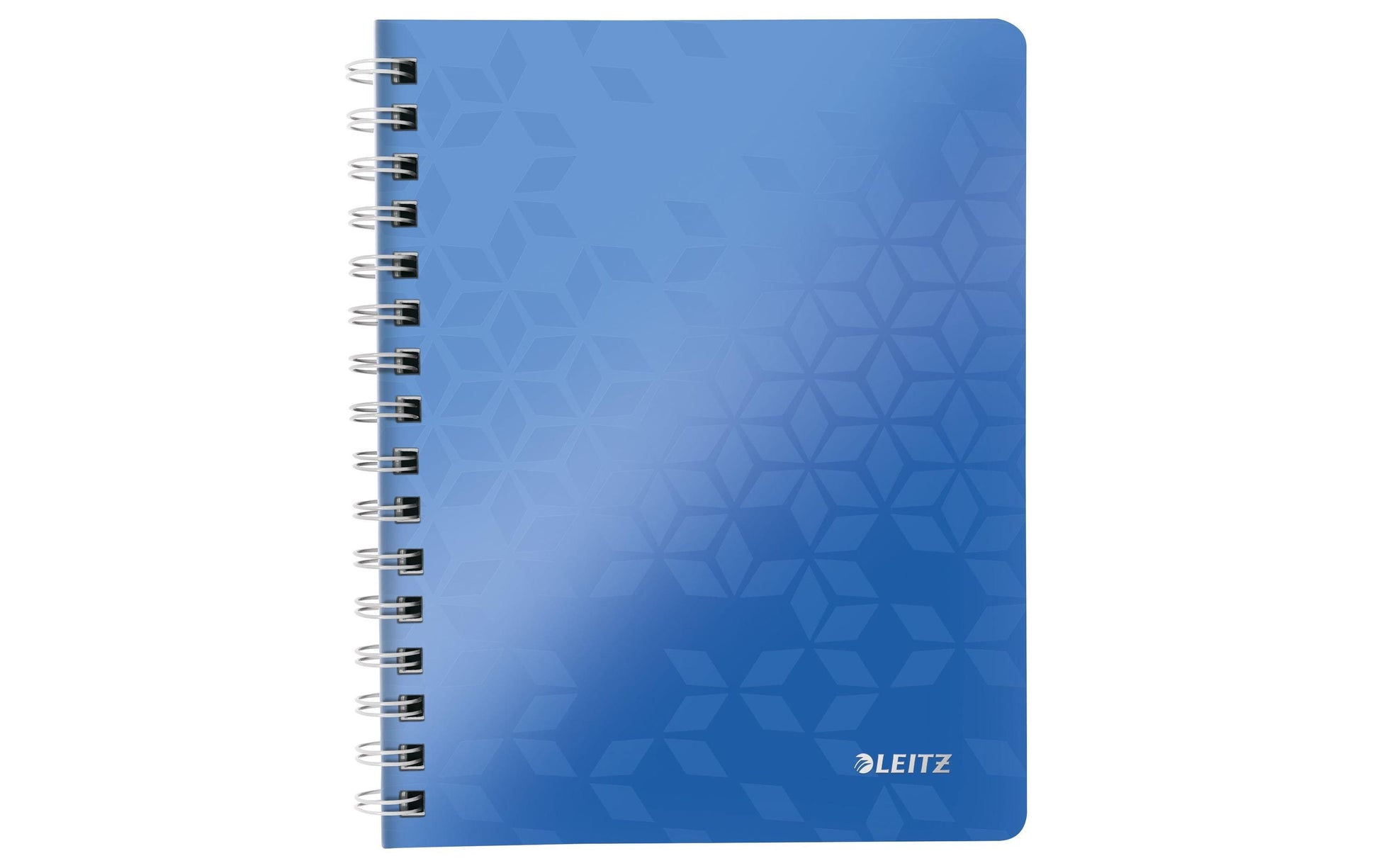 Leitz Collegeblock – A5 – 80 Blatt – 80 g/m² – Doppelspirale, Einstecktasche, Stiftschlaufe, Blau, FSC