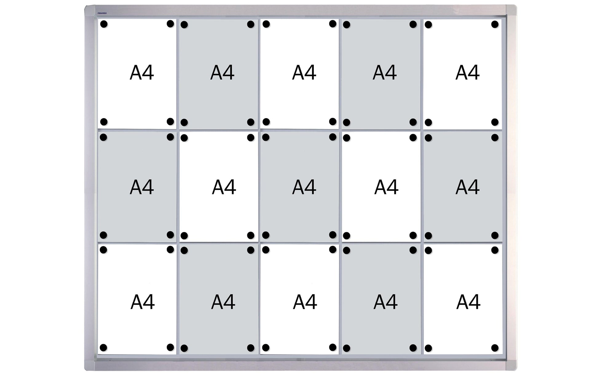 Franken Schaukasten SK6115 – Aluminium, ESG-Glas, abschliessbar, Innenbereich, 117,5 × 99 × 4,6 cm