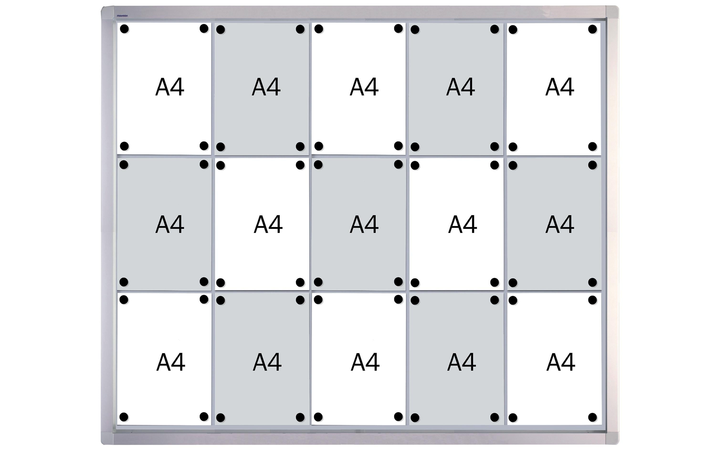 Franken Schaukasten SK6115 – Aluminium, ESG-Glas, abschliessbar, Innenbereich, 117,5 × 99 × 4,6 cm