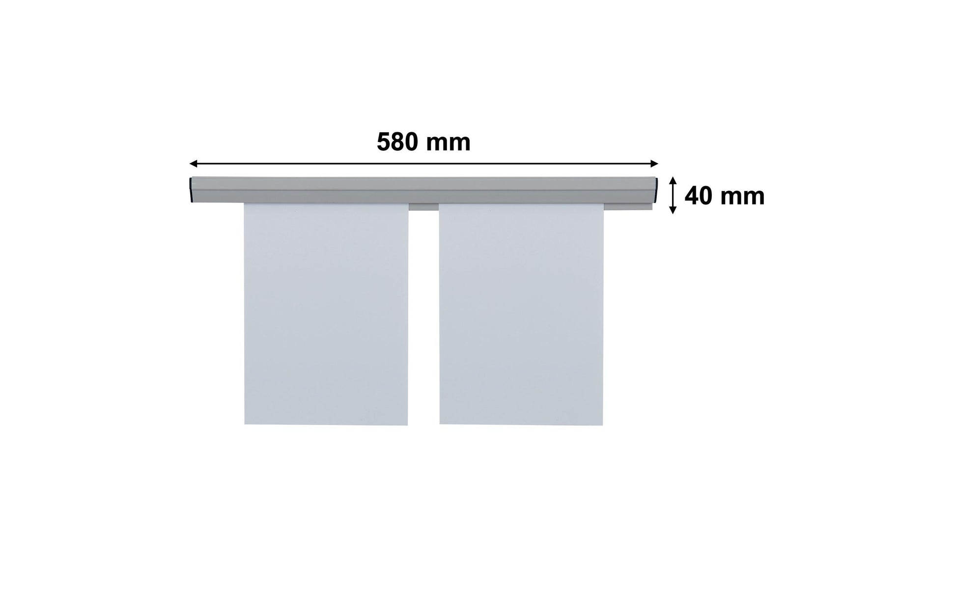 Franken Klemmschiene – selbstklebend – grau – Kunststoff – 580×40 mm – 1 Stk.