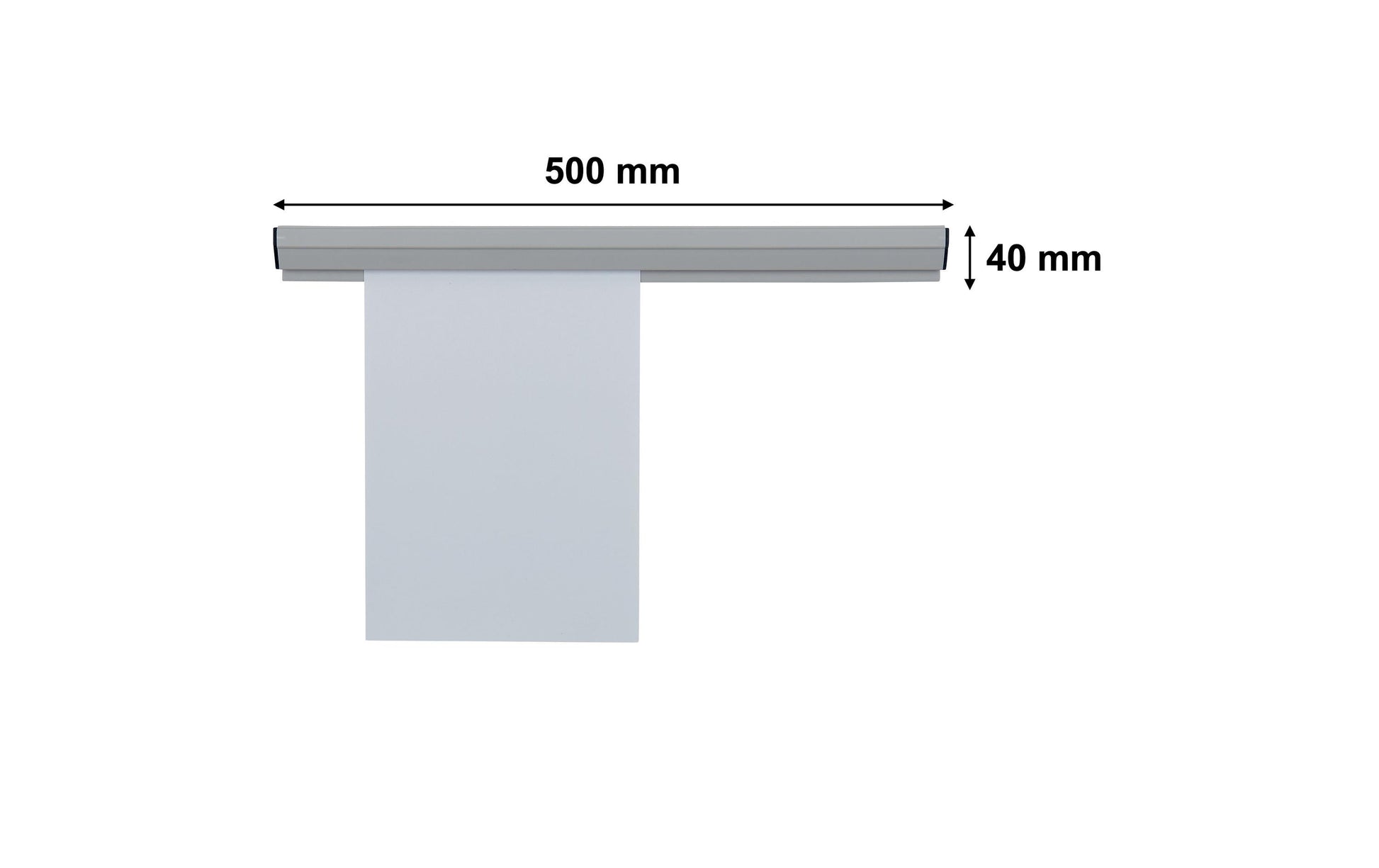 Franken Klemmschiene – Klemmweite 2 mm – 500×40 mm – grau – Kunststoff – 1 Stück