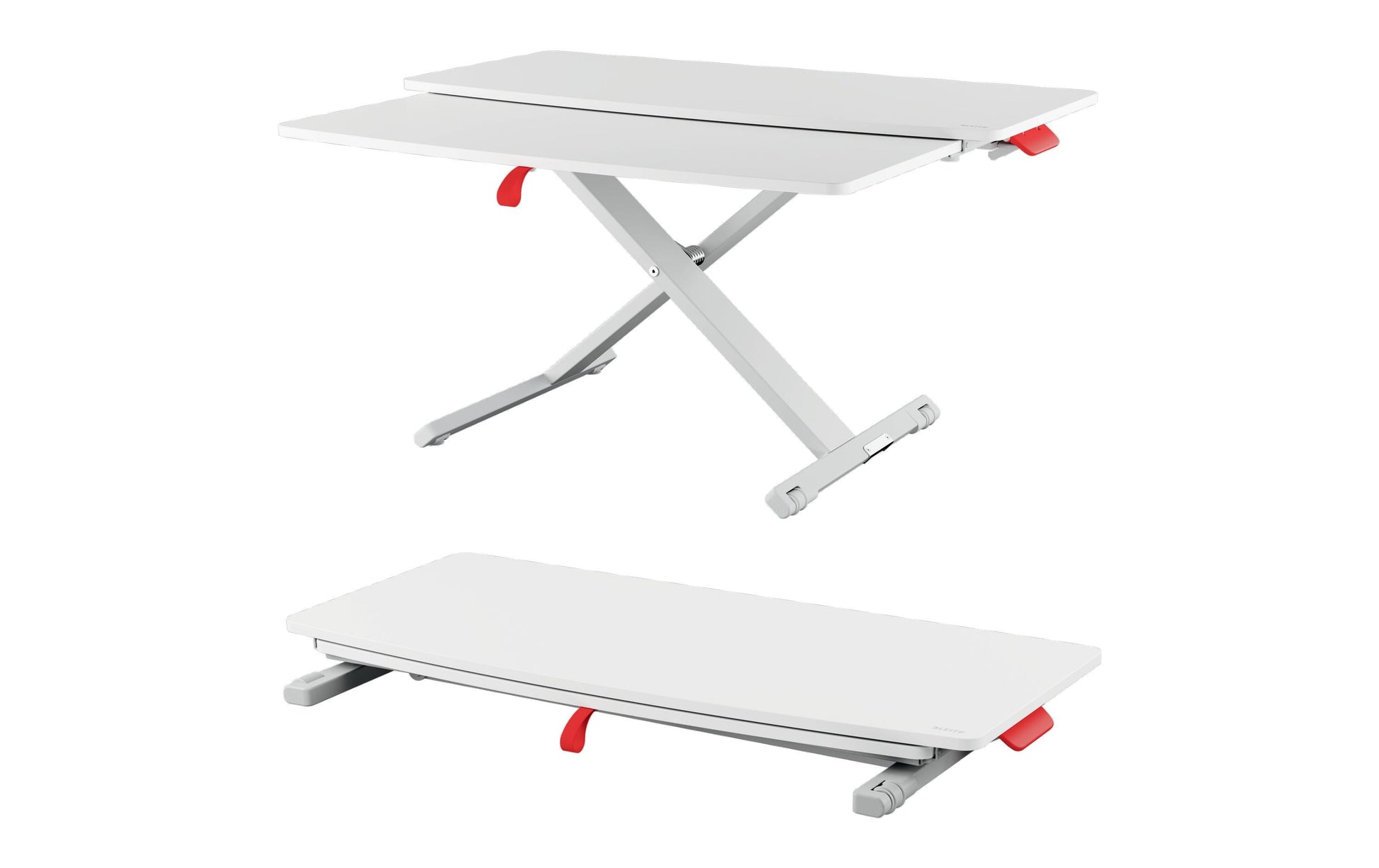 Leitz Stehtisch – 42 × 80 × 7,2-38 cm – grau – höhenverstellbar