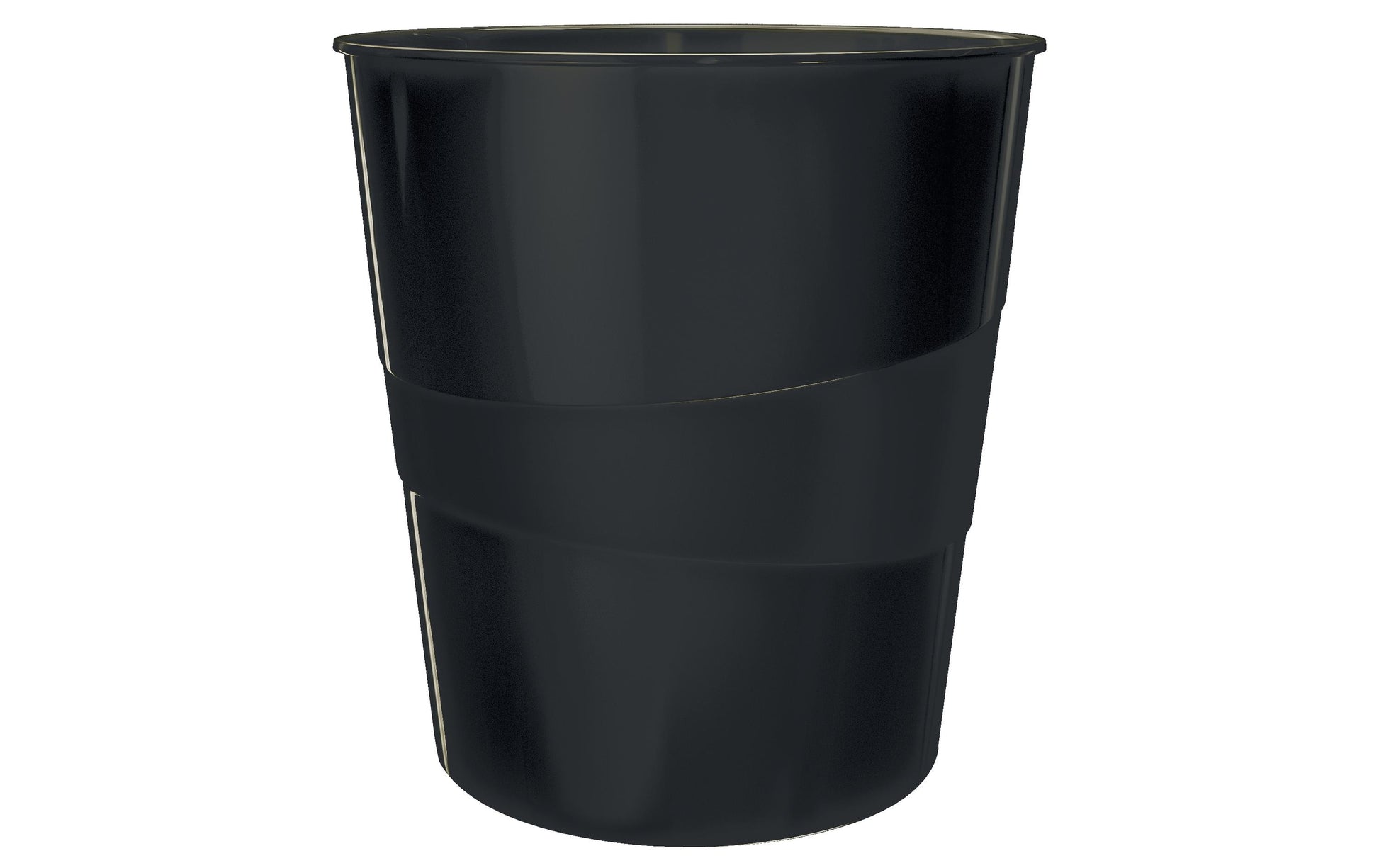 Leitz Papierkorb – 15 l – Kunststoff, Schwarz – Ø 290 × H 324 mm, Blauer Engel