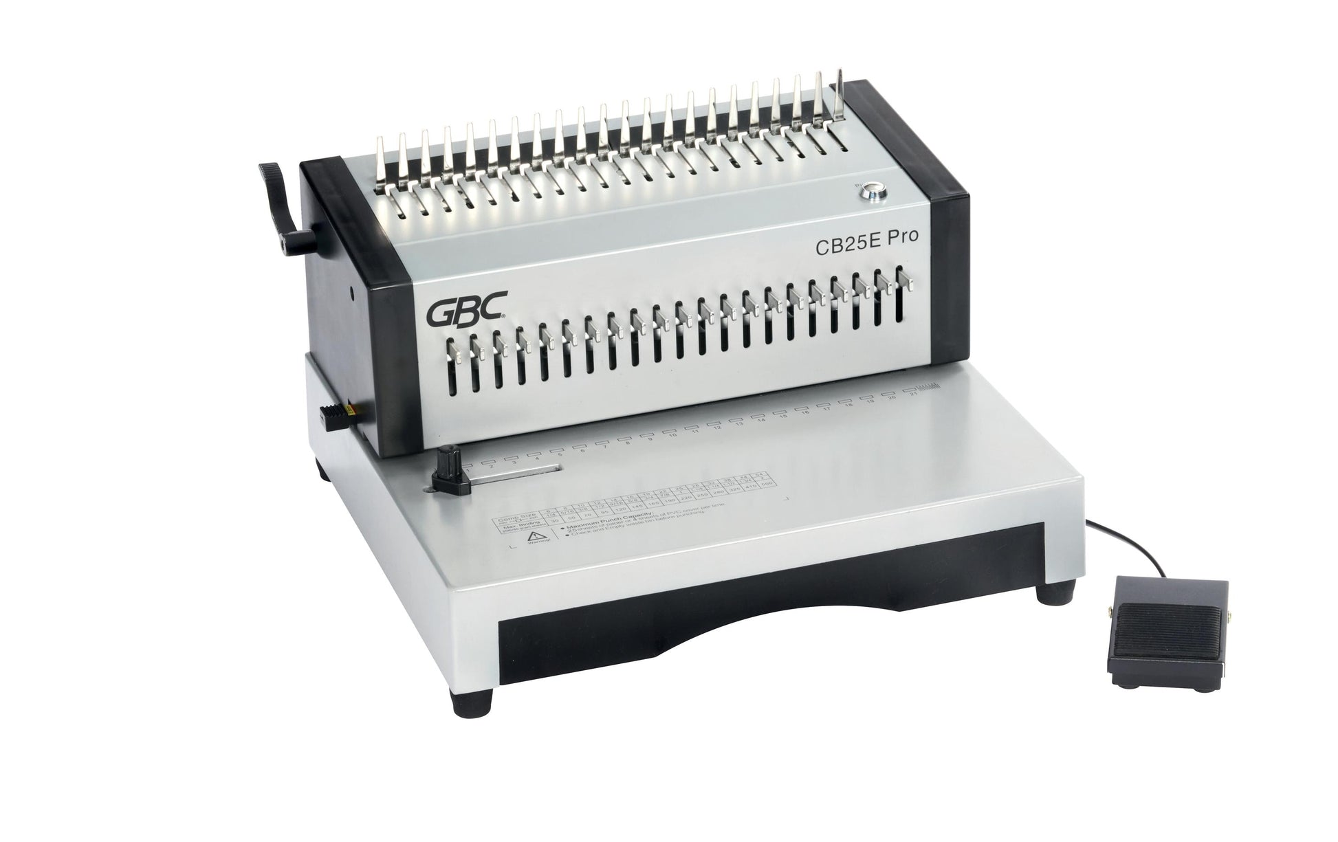 GBC CB25E Pro Bindegerät – Spiralbindung, 25 Blätter, Bindekapazität 500 Blätter