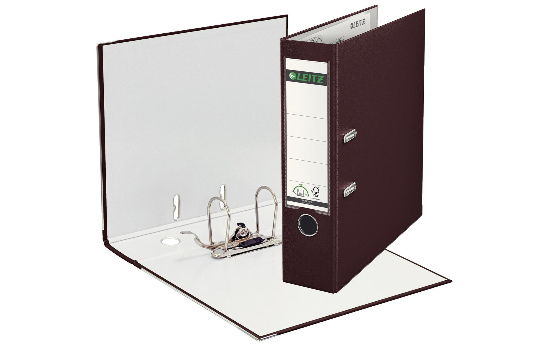 Leitz Ringmappe – A4 – Hebelmechanik, Rücken 80 mm – Braun, Kunststoff