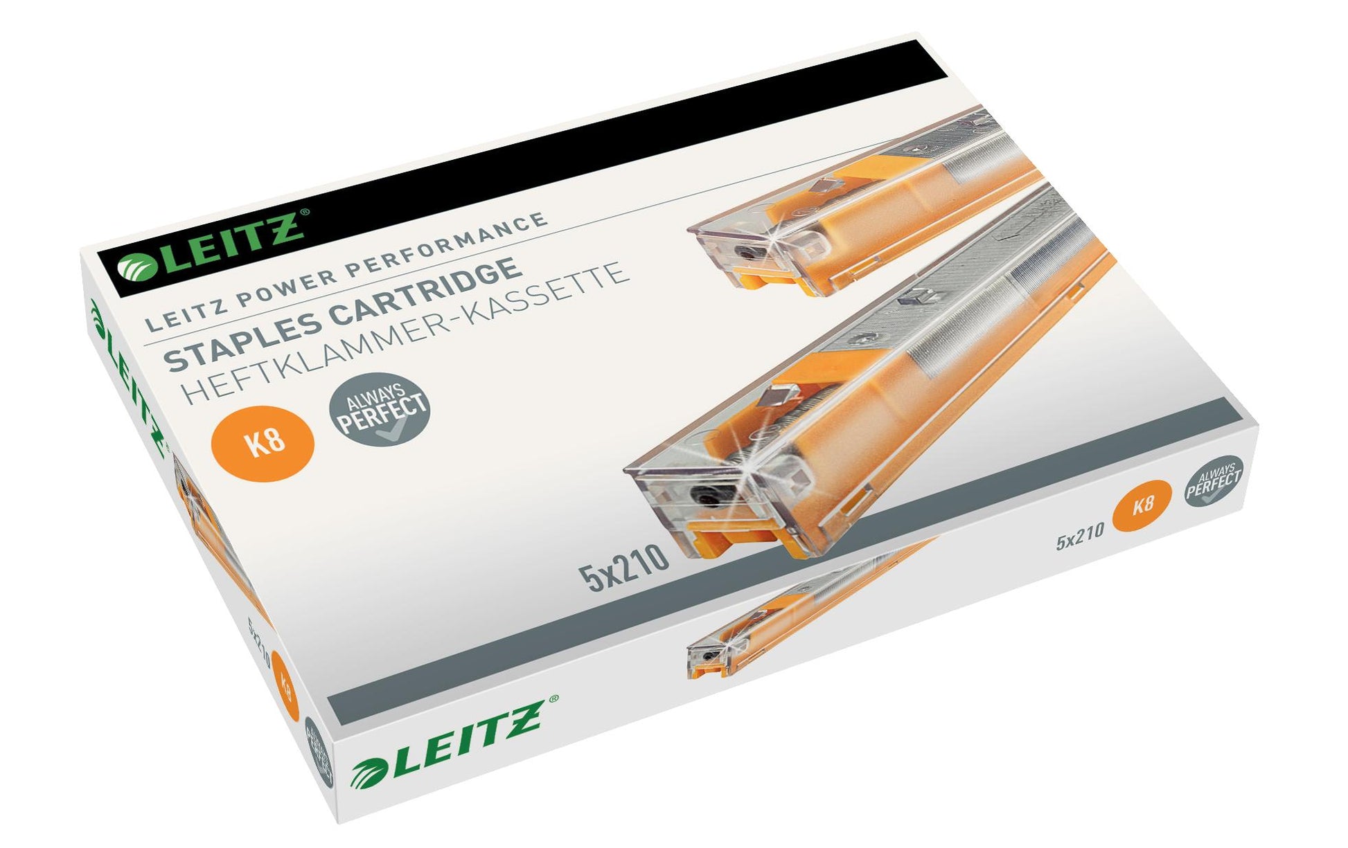 Leitz Heftklammernkassette – für Leitz 5551, 5550 – 8 mm, 40 Blatt – silber, Metall – 1050 Stk.