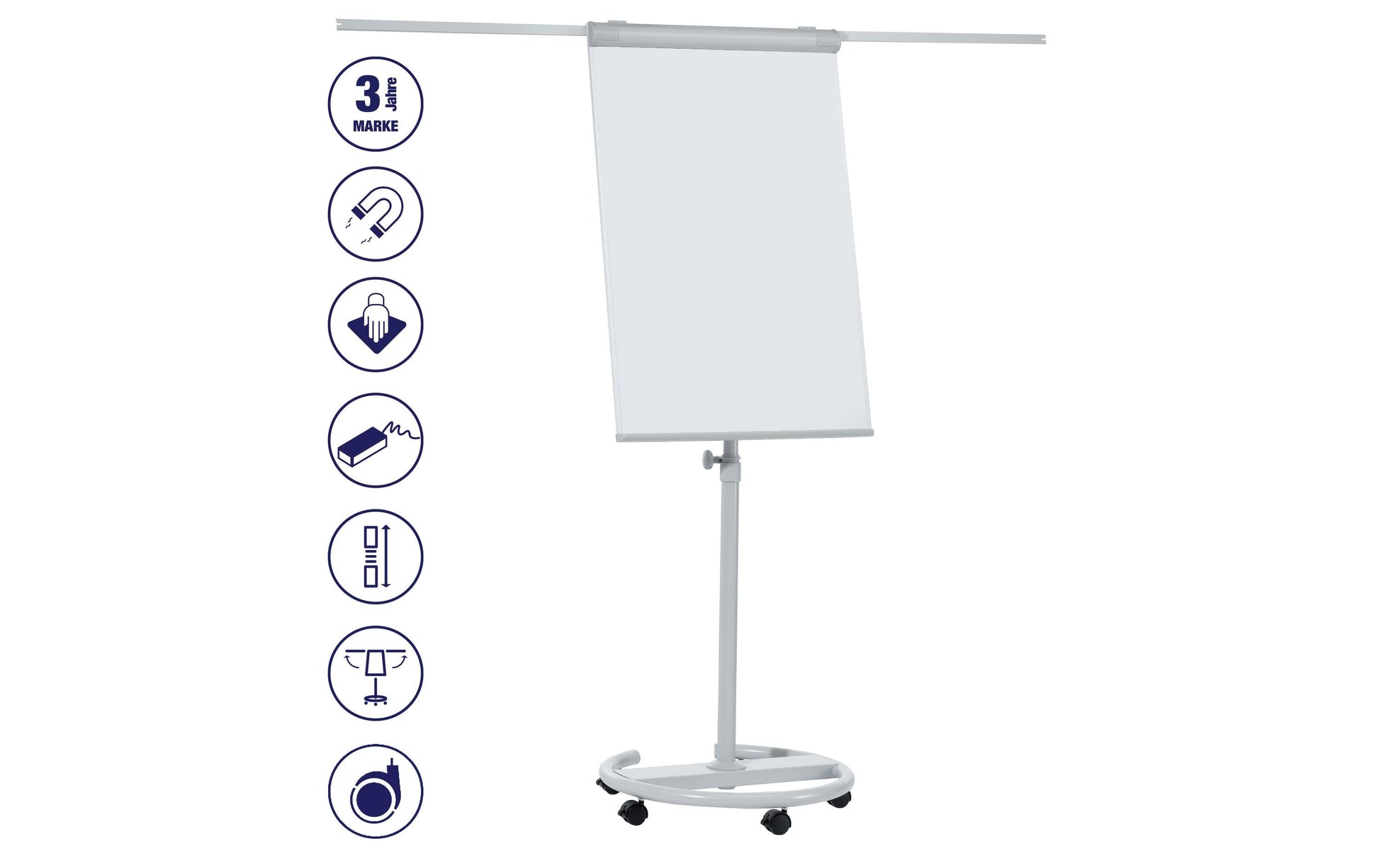 Franken Flipchart-Block ECO Mobil – 68 × 105 cm, hellgrau