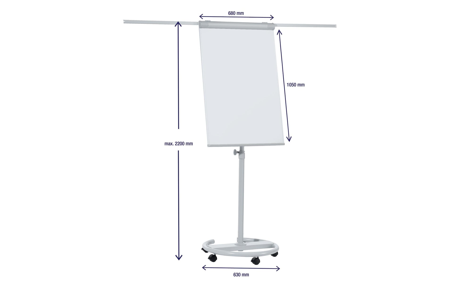 Franken Flipchart-Block ECO Mobil – 68 × 105 cm, hellgrau