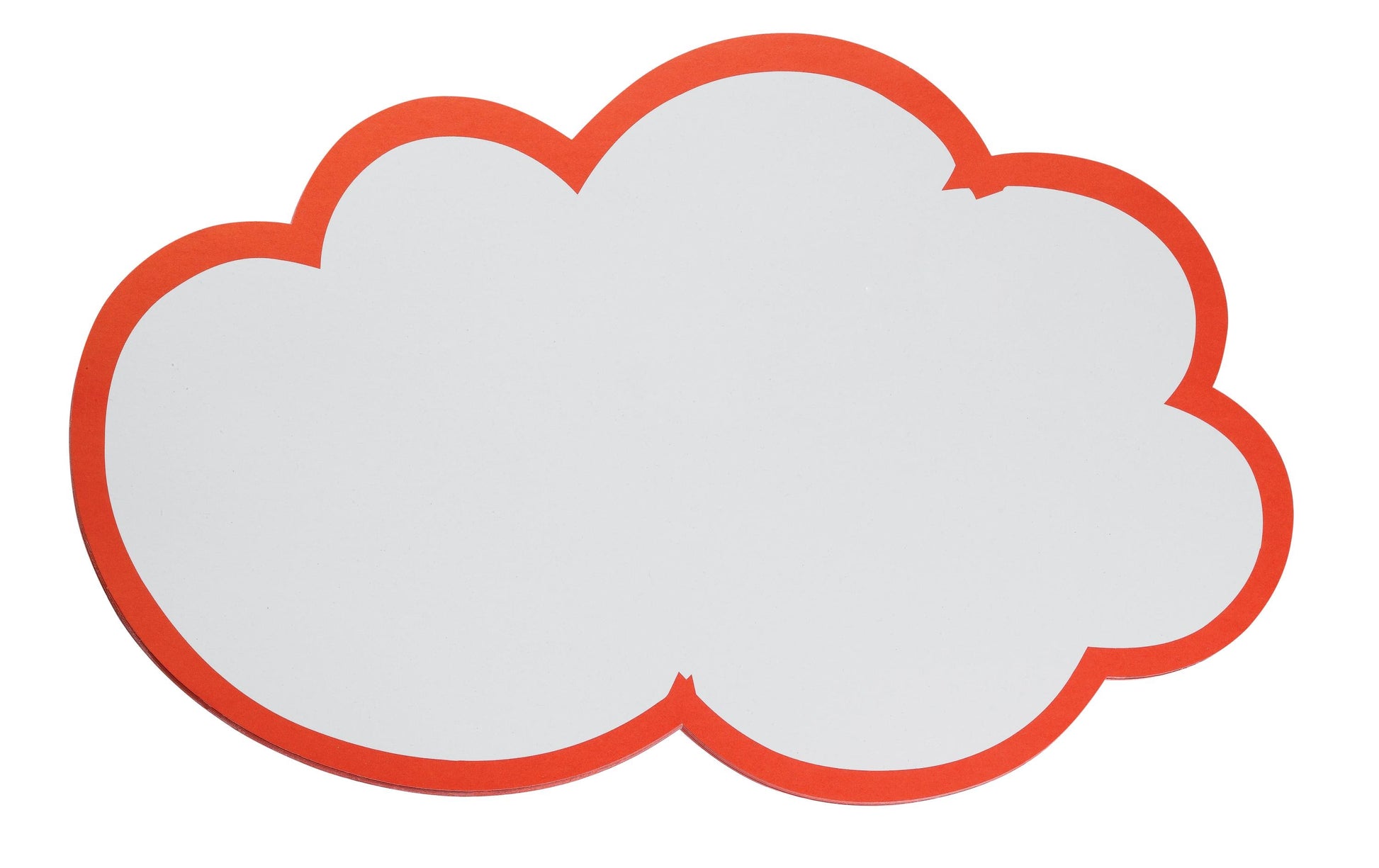 Franken UMZ W Moderationskarten Wolke – 42 × 25 cm, weiss/rot, 20 Stk.