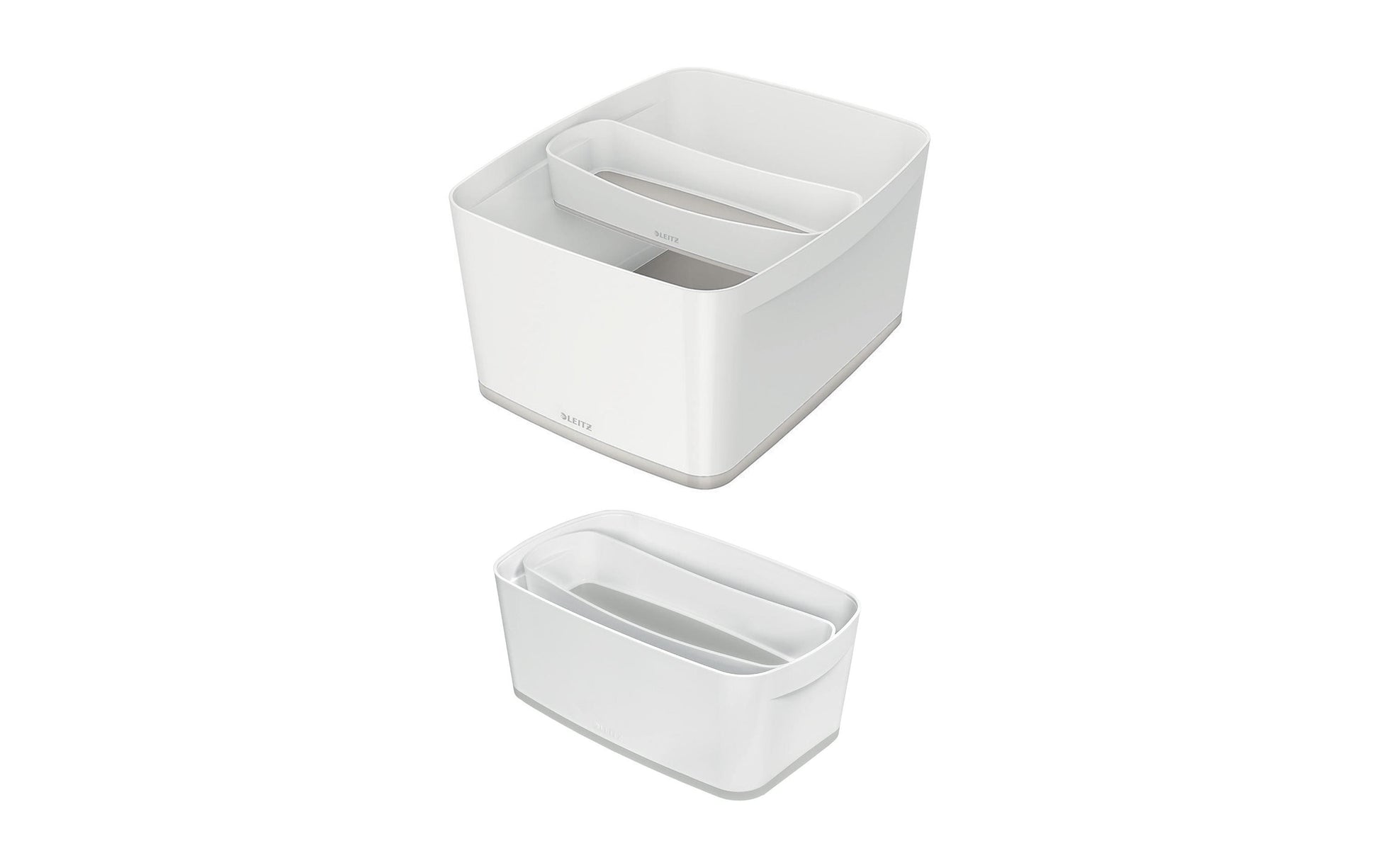 Leitz Aufbewahrungsschale MyBox – Kunststoff, weiss/grau, 30,7 × 5,5 × 10,5 cm