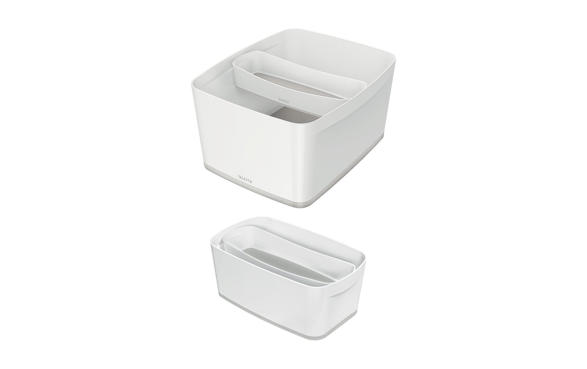 Leitz Aufbewahrungsschale MyBox – Kunststoff, weiss/grau, 30,7 × 5,5 × 10,5 cm