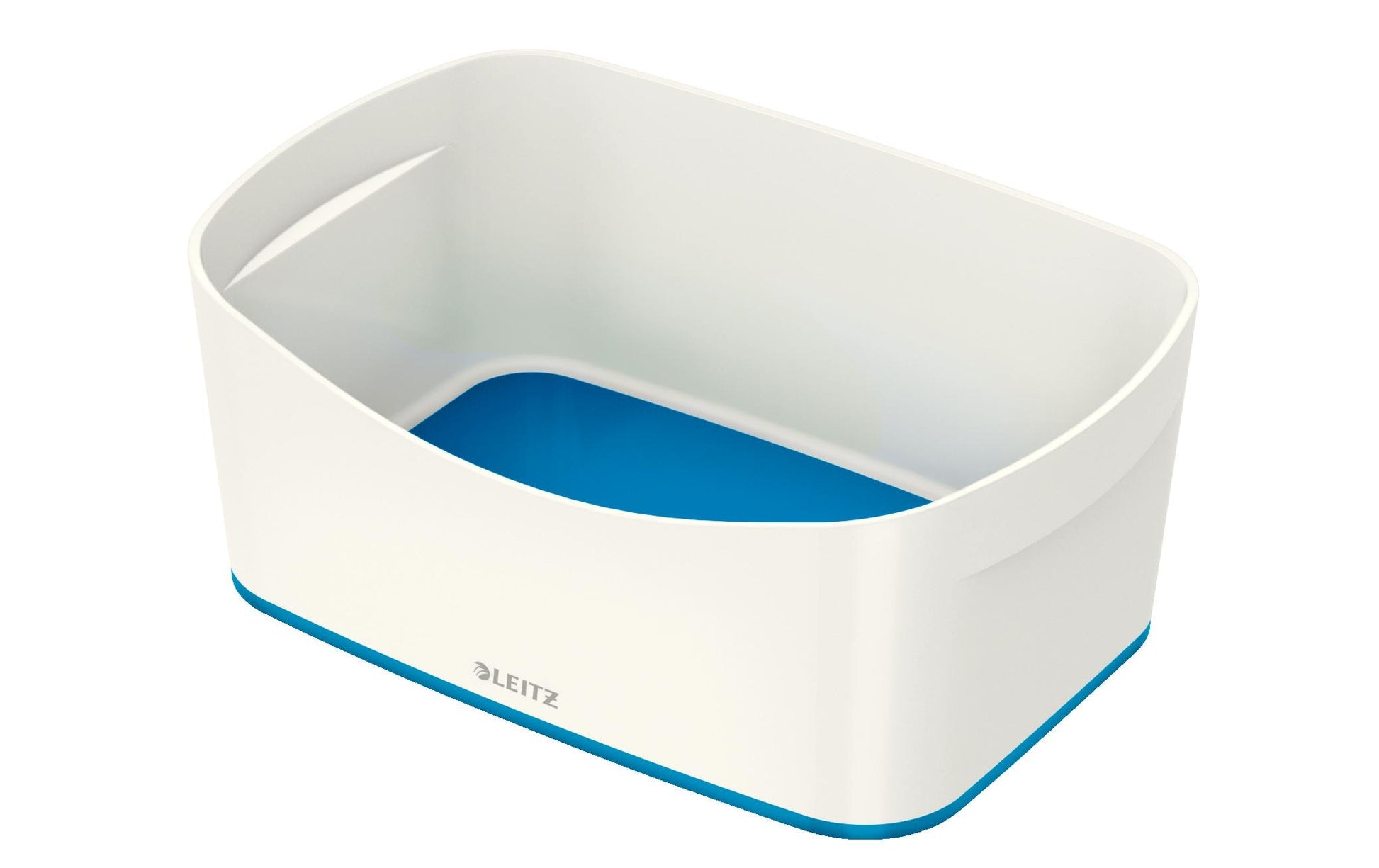 Leitz Aufbewahrungsschale – ABS-Kunststoff, Weiss/Blau Metallic, 24,6 × 9,8 × 16 cm