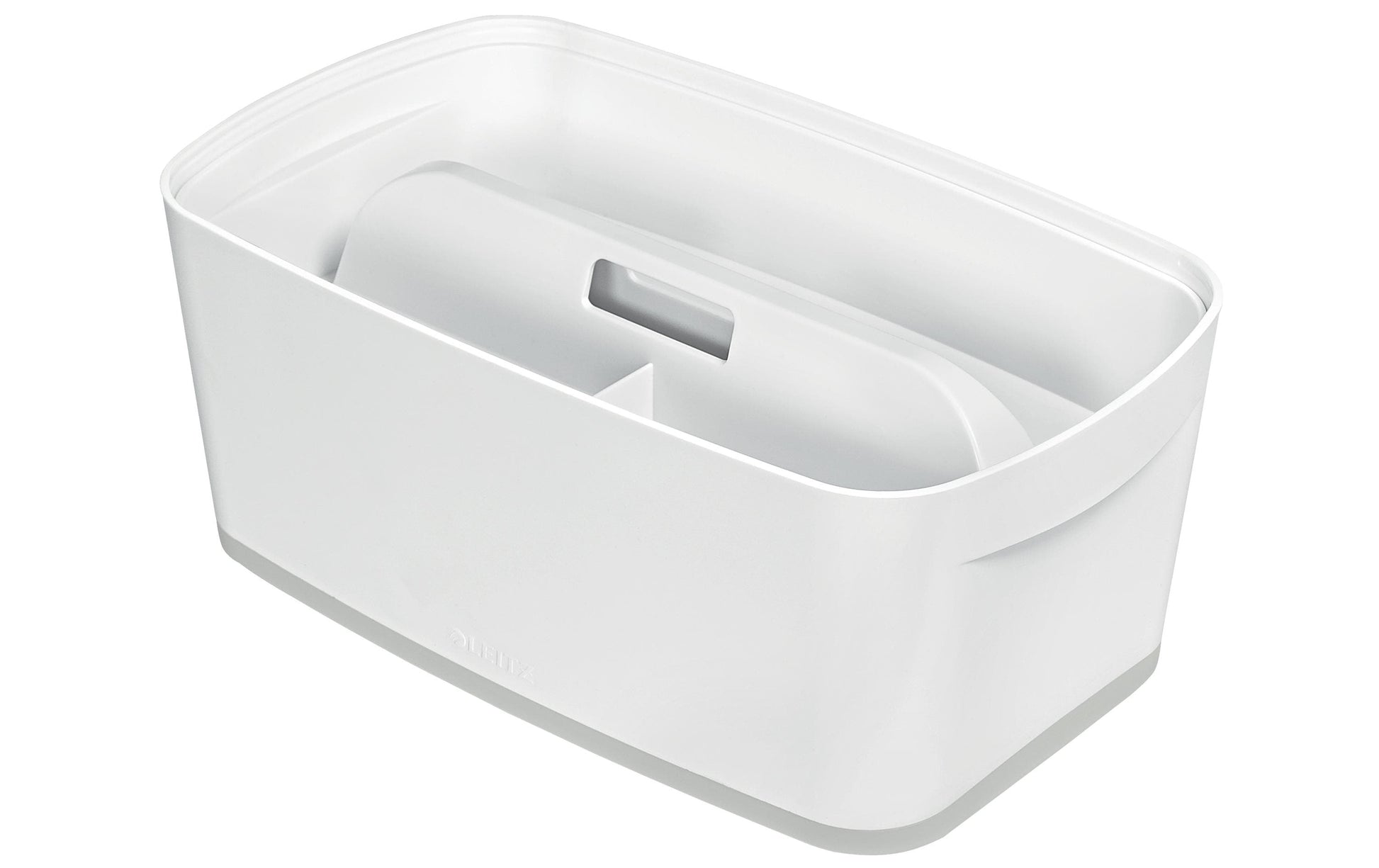 Leitz Aufbewahrungsbox MyBox – Kunststoff, weiss/grau, 31,8 × 12,8 × 19,1 cm – 1er-Pack