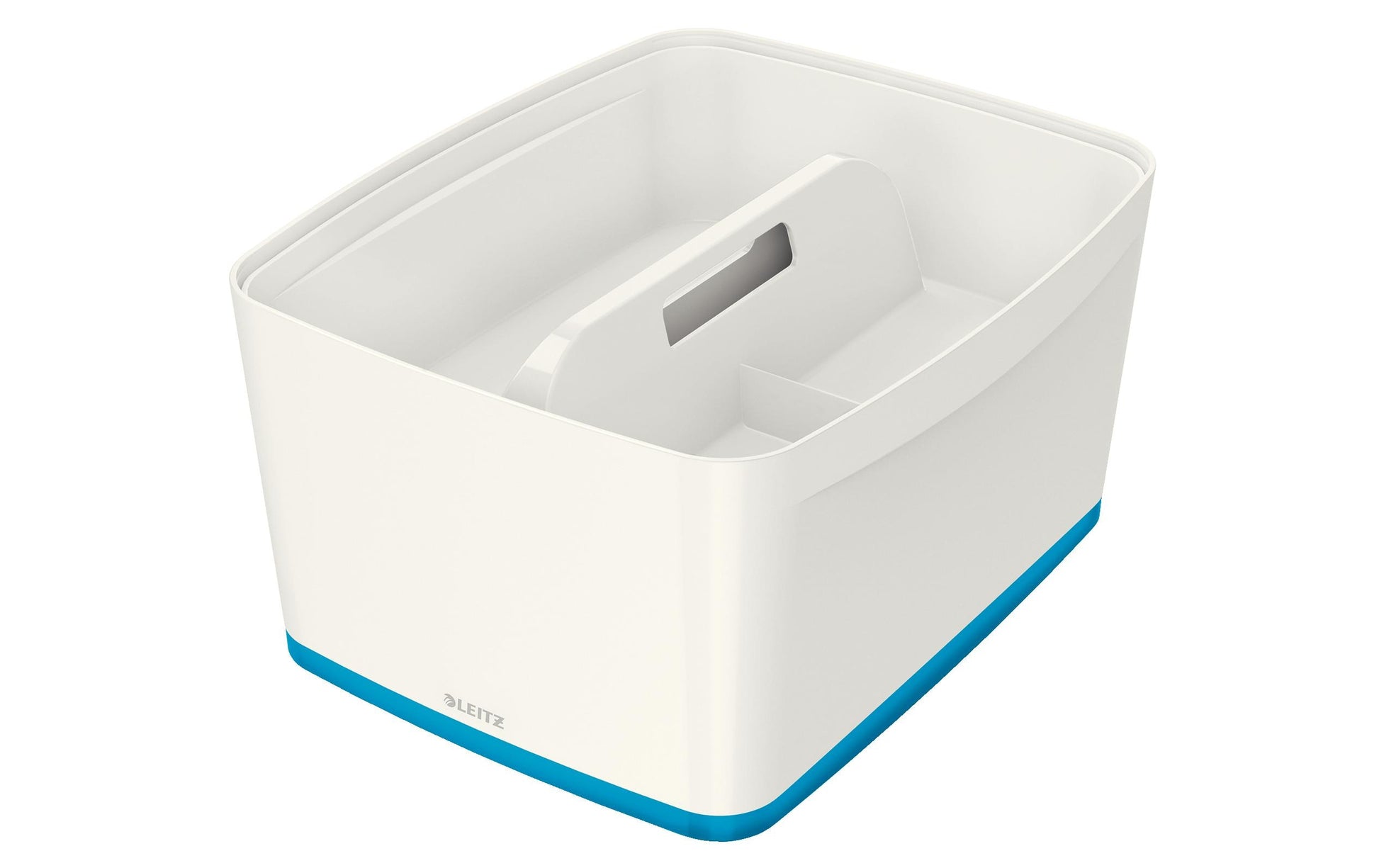Leitz Aufbewahrungsbox MyBox – Kunststoff, weiss/blau, 31,8 × 19,8 × 38,5 cm