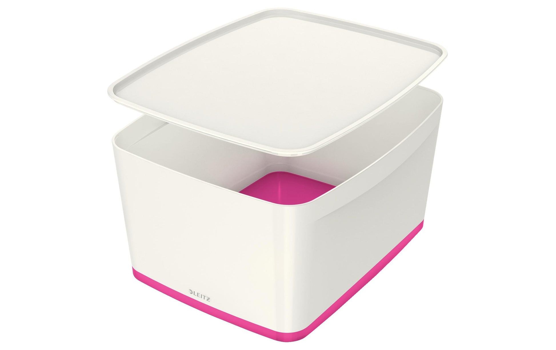 Leitz Aufbewahrungsbox – Kunststoff, weiss/pink, 31,8 × 19,8 × 38,5 cm