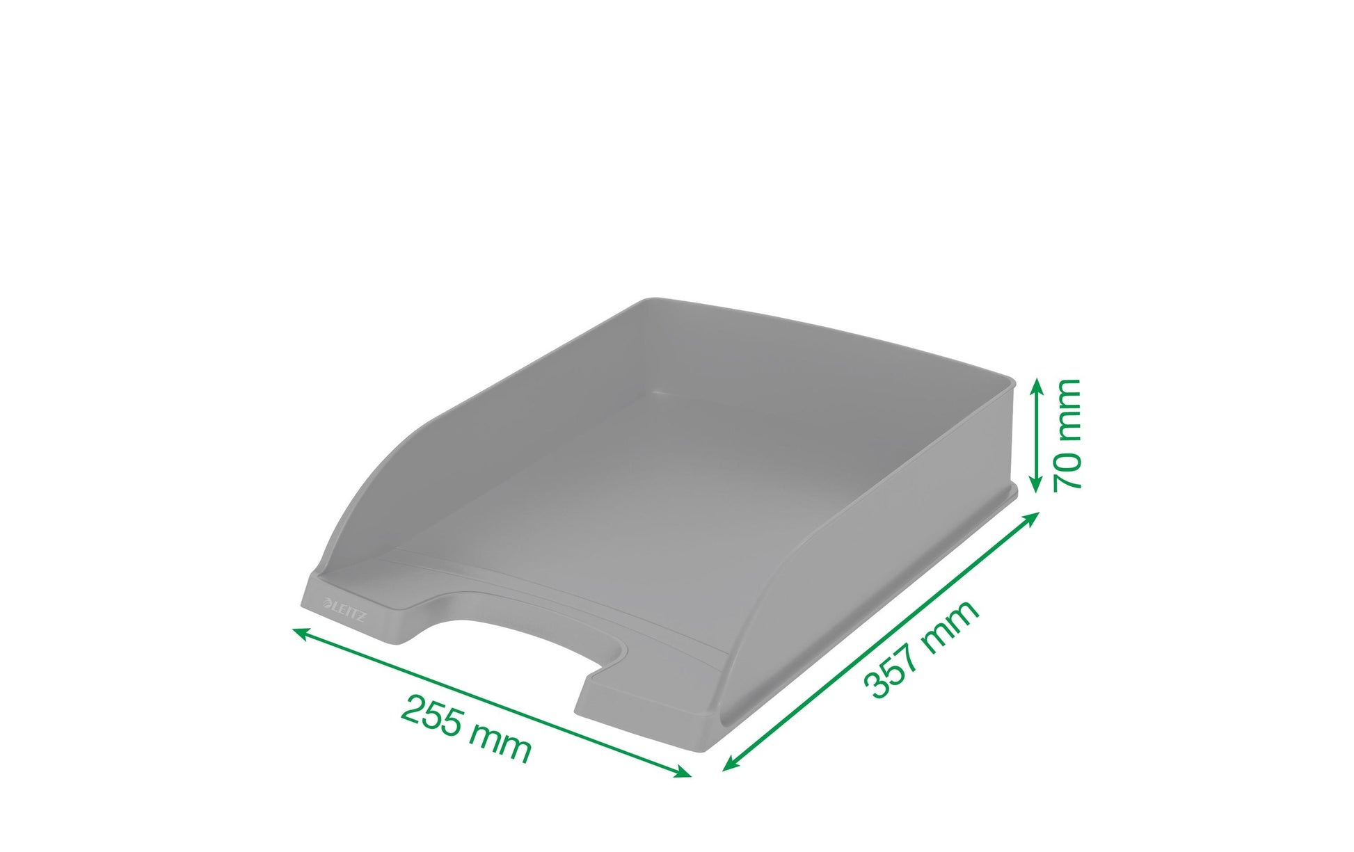 Leitz Recycle – Briefkorb für A4, Kunststoff (recycelt), Schwarz, 255 × 357 × 70 mm