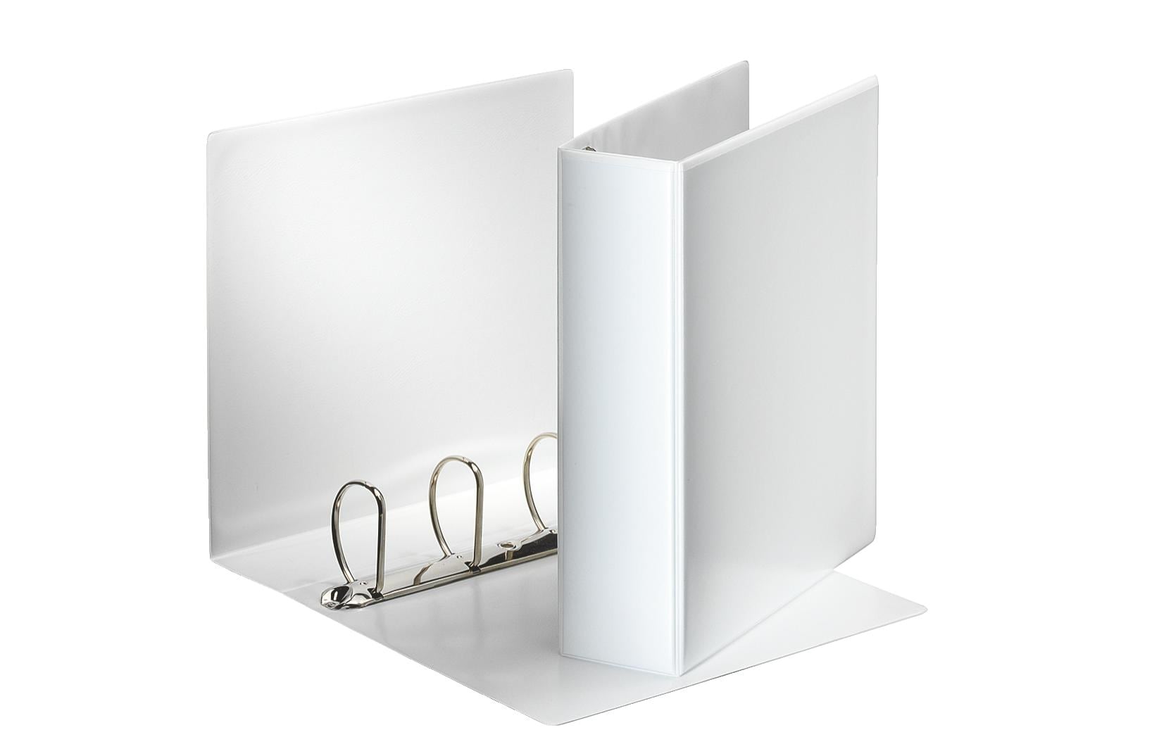 Esselte Essentials Präsentationsringbuch – 4-D-Ring Ø 60 mm – für A4 – Rückenbreite 9,2 cm – weiss