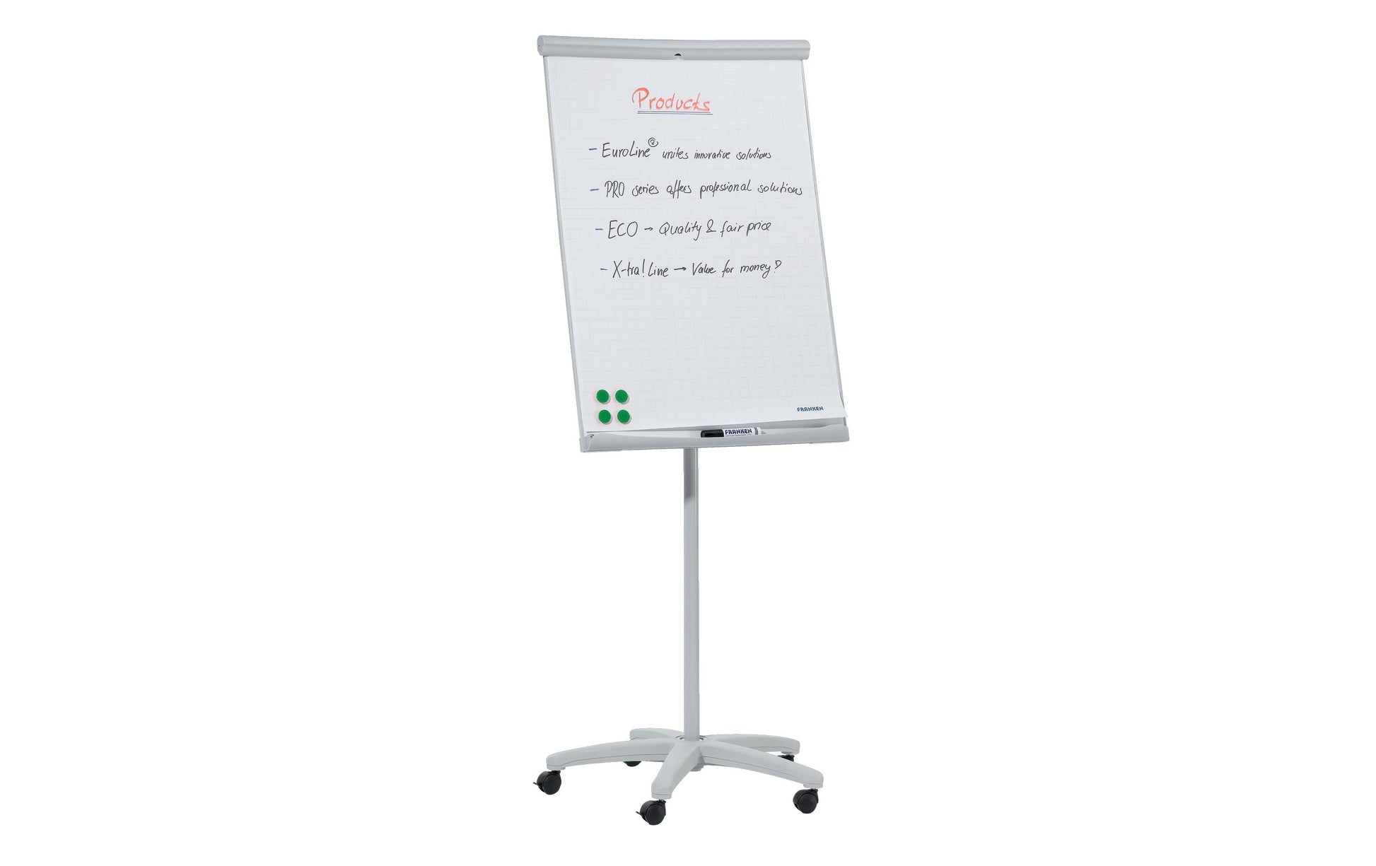 Franken Flipchart-Block U-Act Line Mobil – 70 × 100 cm, grau
