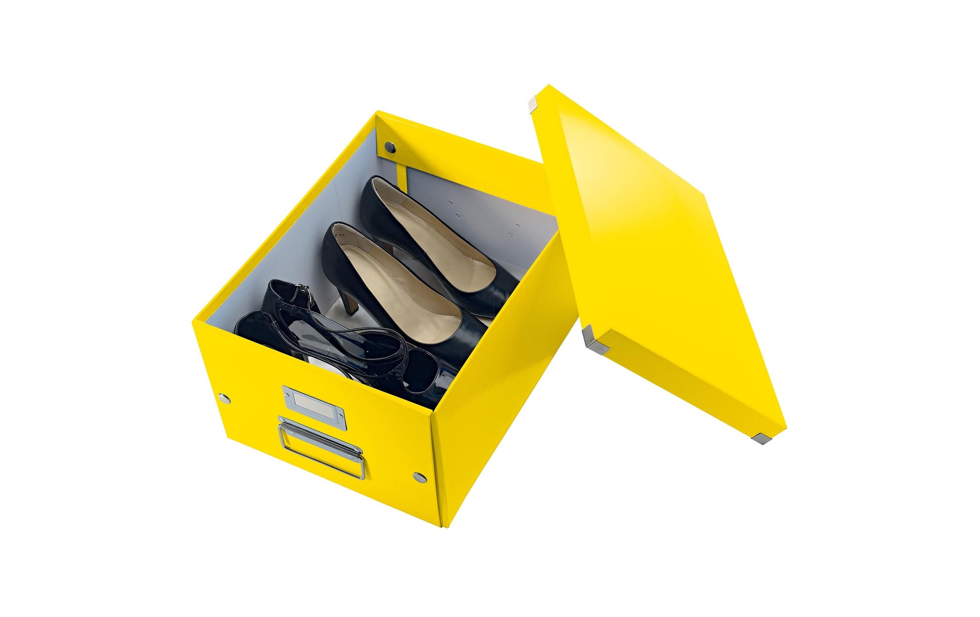 Leitz Click&Store Aufbewahrungsbox B 281 × H 200 × T 370 mm – für A4, mit Deckel, stapelbar, gelb, Karton