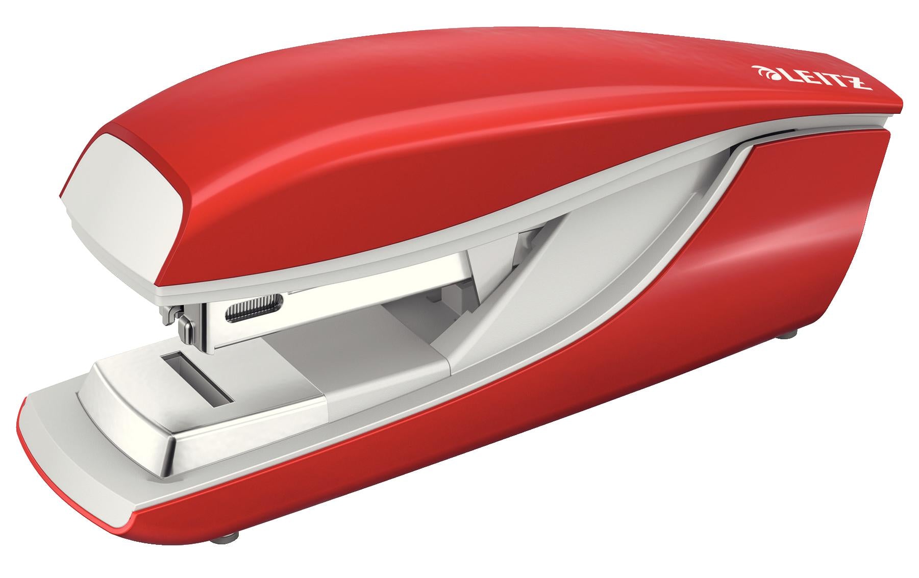 Leitz NeXXt 5505 – Hefter, 30 Blatt, für 24/6, 26/6, Flat-Clinch, Einlegetiefe 38 mm, Rot