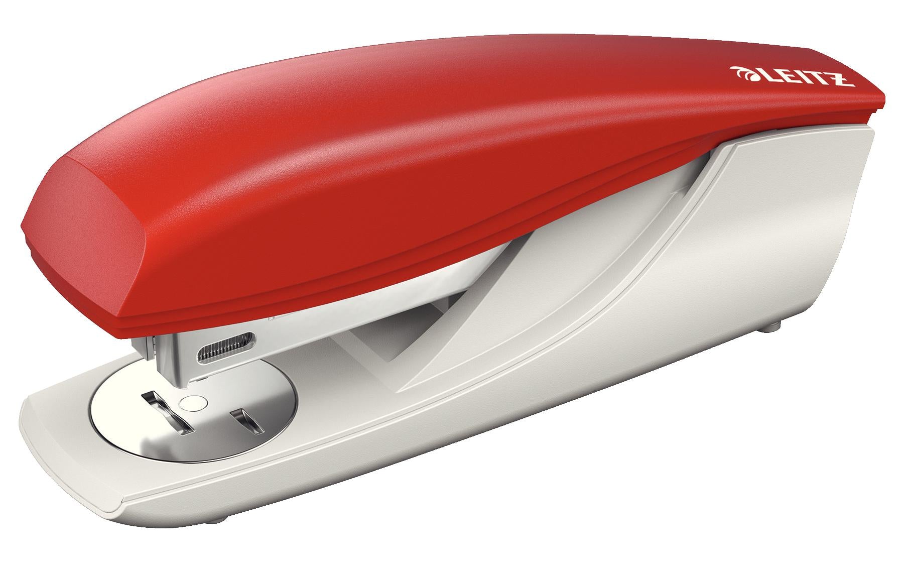 Leitz NeXXt 5500 – Hefter, Oberlade-Mechanik, Integrierter Klammernentferner, Einlegetiefe 38 mm, Rot