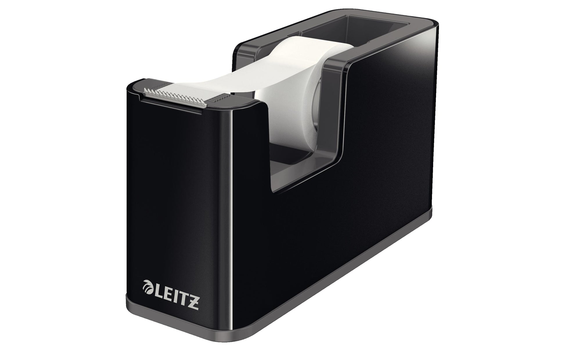 Leitz Tischabroller – für Rollenbreite bis 19 mm, für Bandlänge bis 33 m, für Kern 1", rutschfest, Metallmesser