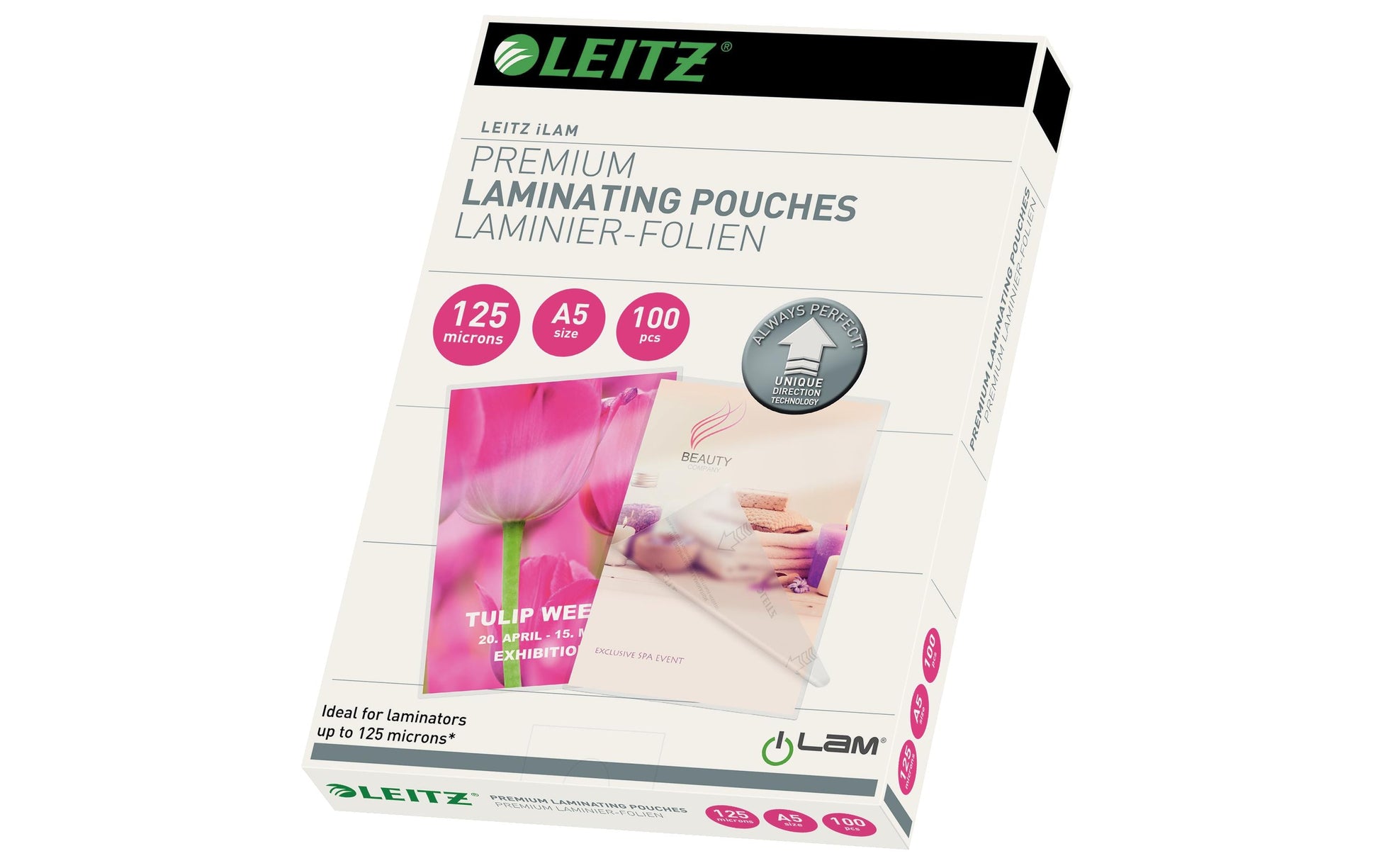 Leitz iLAM UDT Laminierfolien A5, glänzend – 125 µm, 153 × 216 mm, 100 Stk.