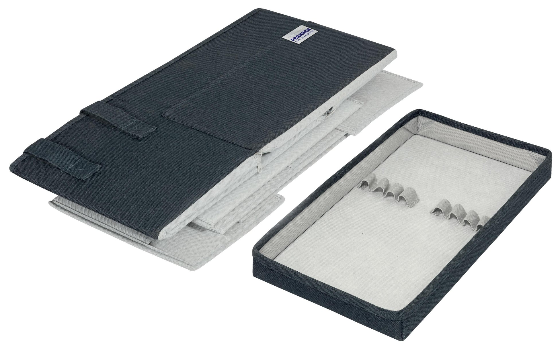 Franken Moderationstasche – Zubehör-Set, grau, 355 × 230 × 200 mm