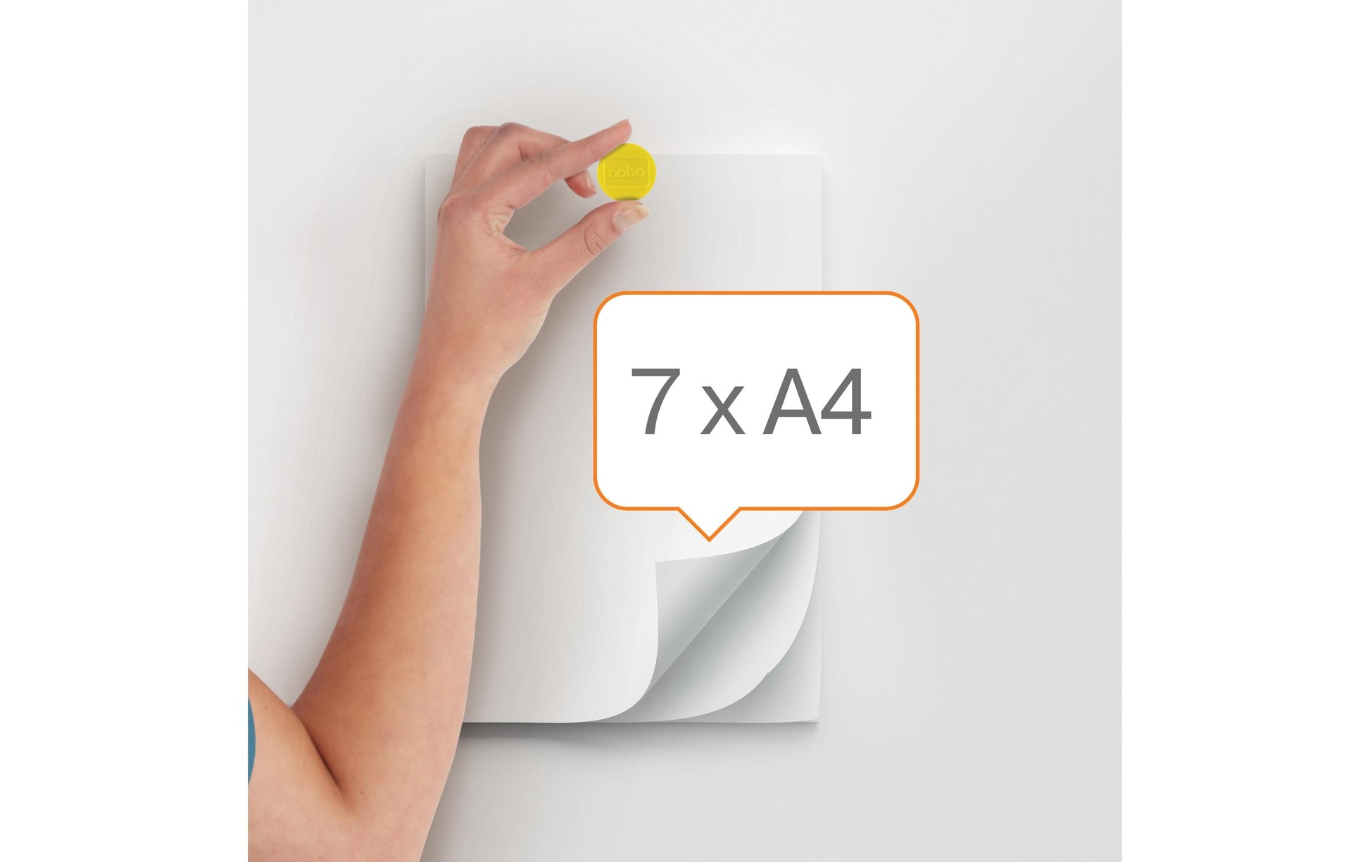 Nobo Tafelmagnete – Ø 32 mm, 10 Stk., gelb