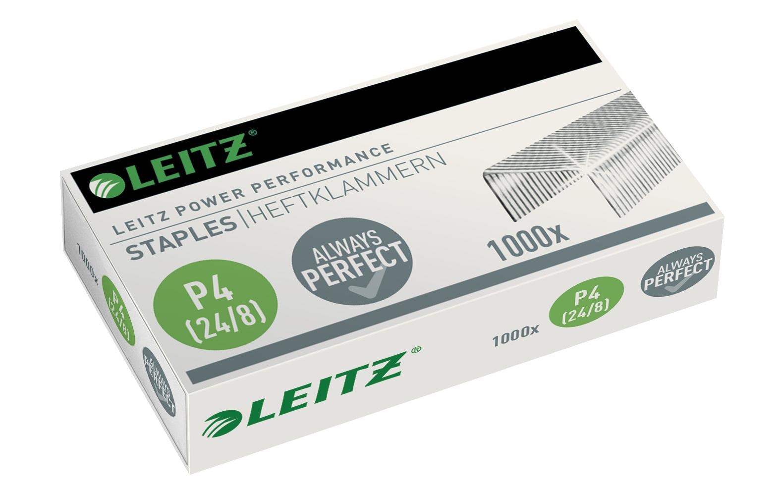 Leitz Heftklammern 24/8 – 8 mm – verzinkt, silber – 1000 Stk.