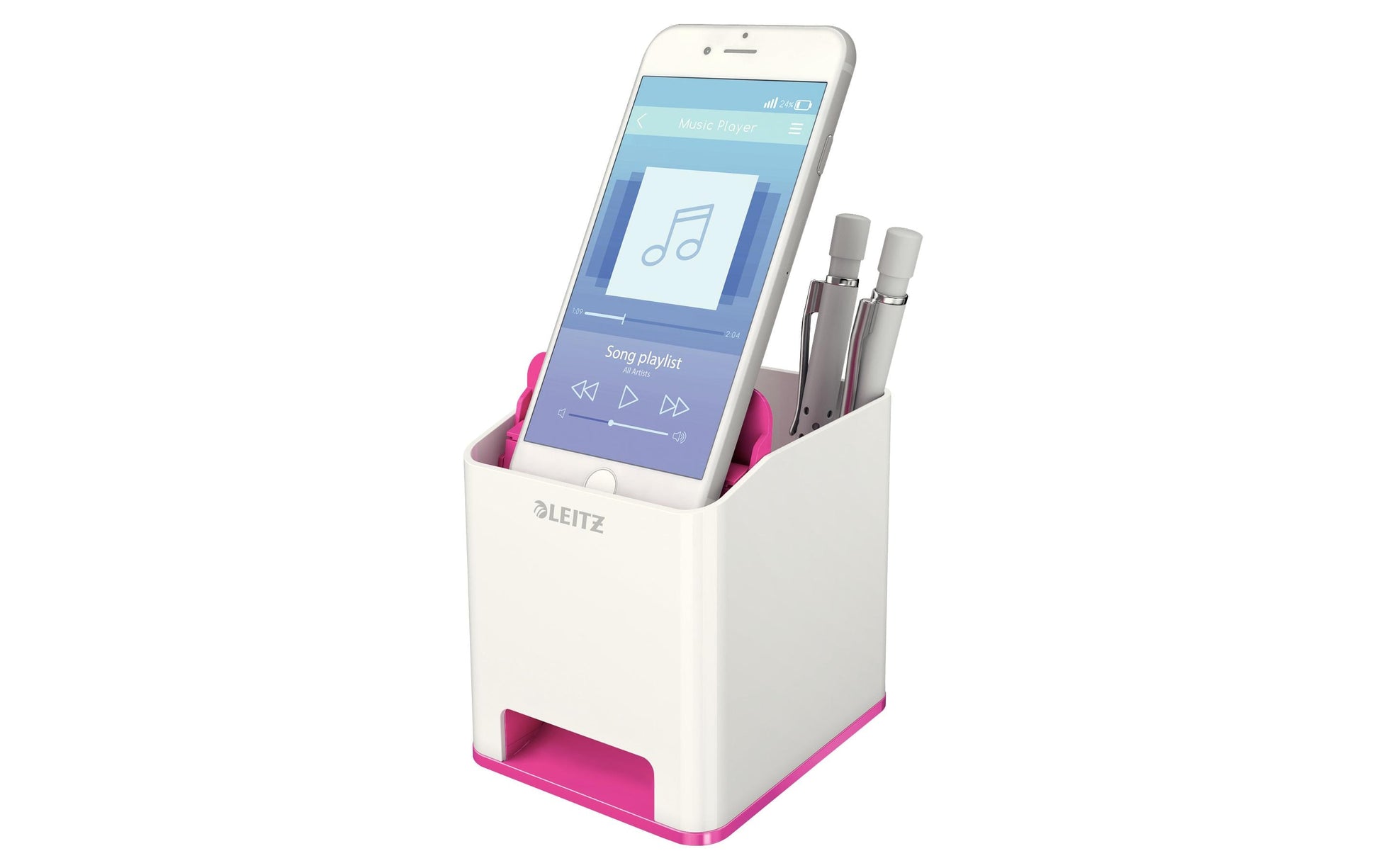 Leitz Stiftschlaufe – Polystyrol, Pink, Weiss