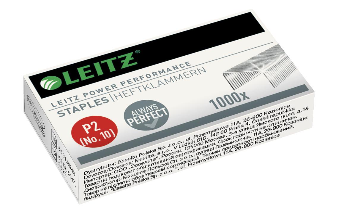 Leitz Heftklammern Nr. 10 – 4,5 mm – verzinkt, silber – 1000 Stk.