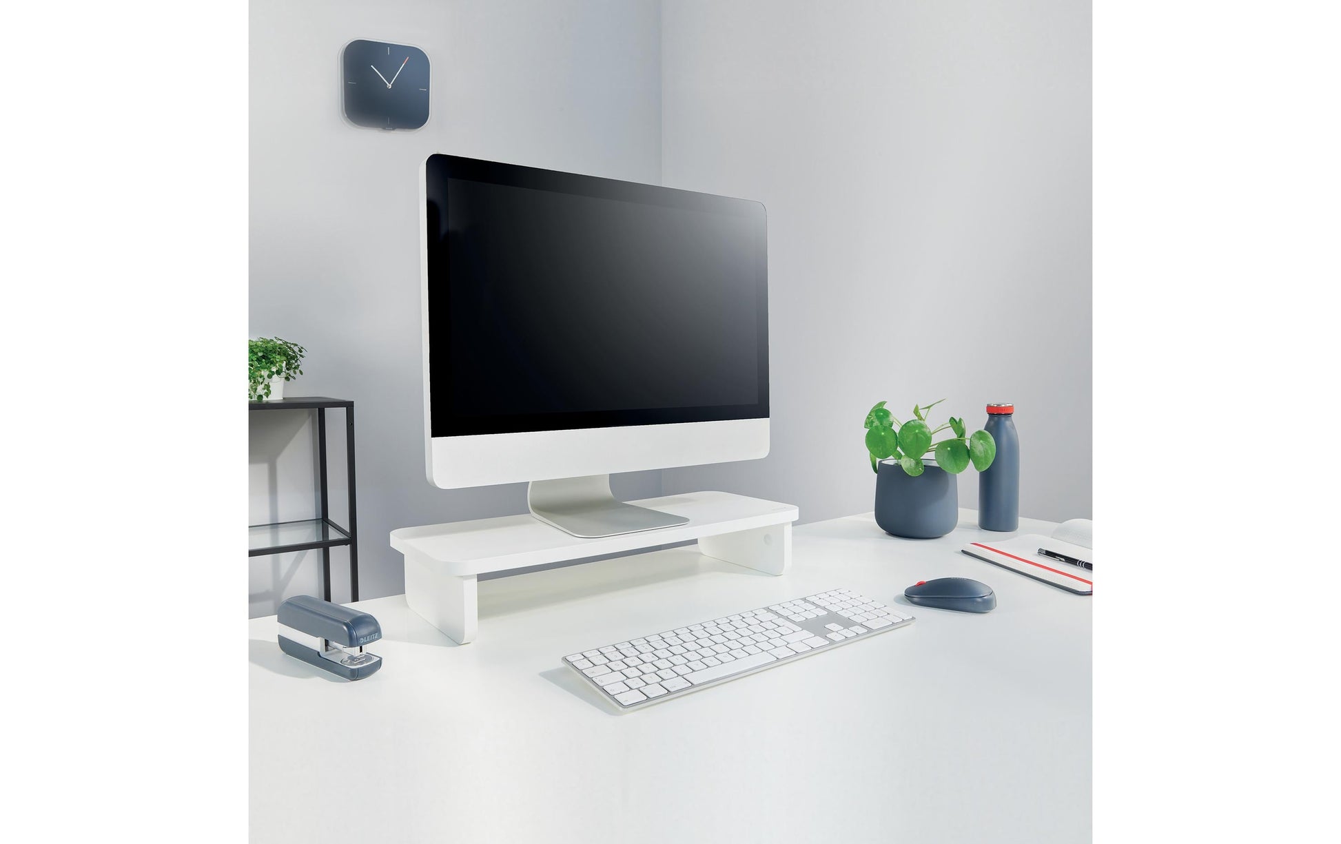 Leitz 64340001 – Monitor-Tischständer – freistehend – 1 Monitor – bis 24" – bis 20 kg/Monitor – Weiss
