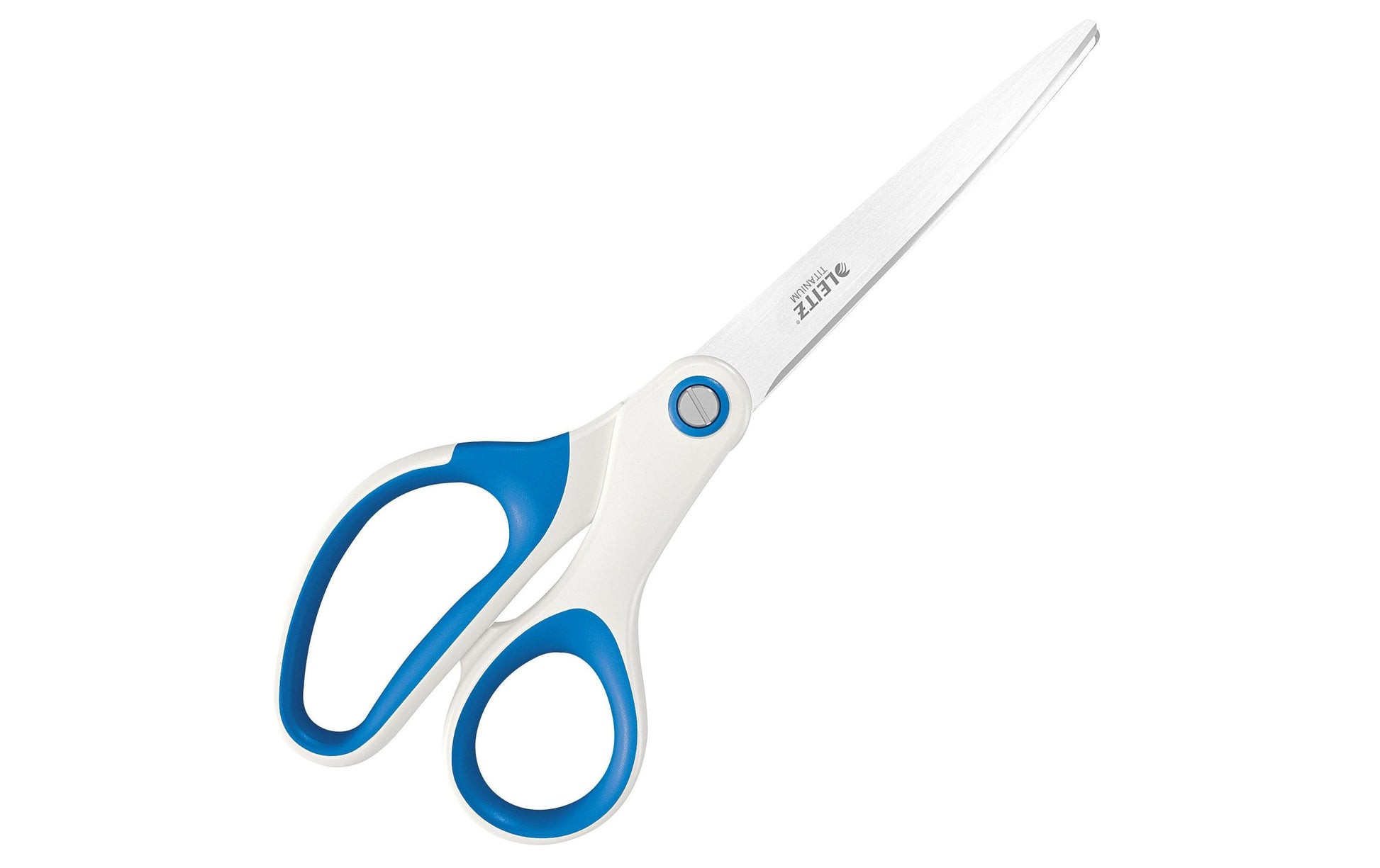 Leitz Universalschere – titanbeschichtet, für Rechts- und Linkshänder, spitz, Softgrip, Kunststoff, blau