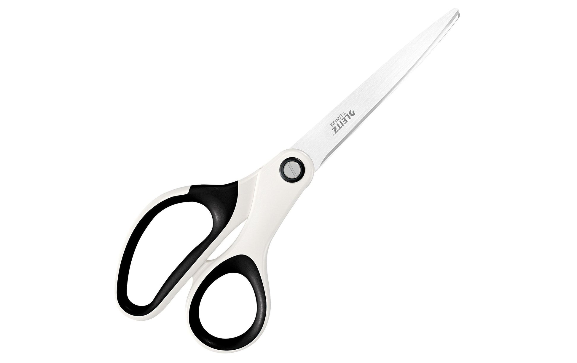 Leitz Universalschere WOW – titanbeschichtet, für Rechts- und Linkshänder, spitz, Softgrip, Kunststoff, weiss