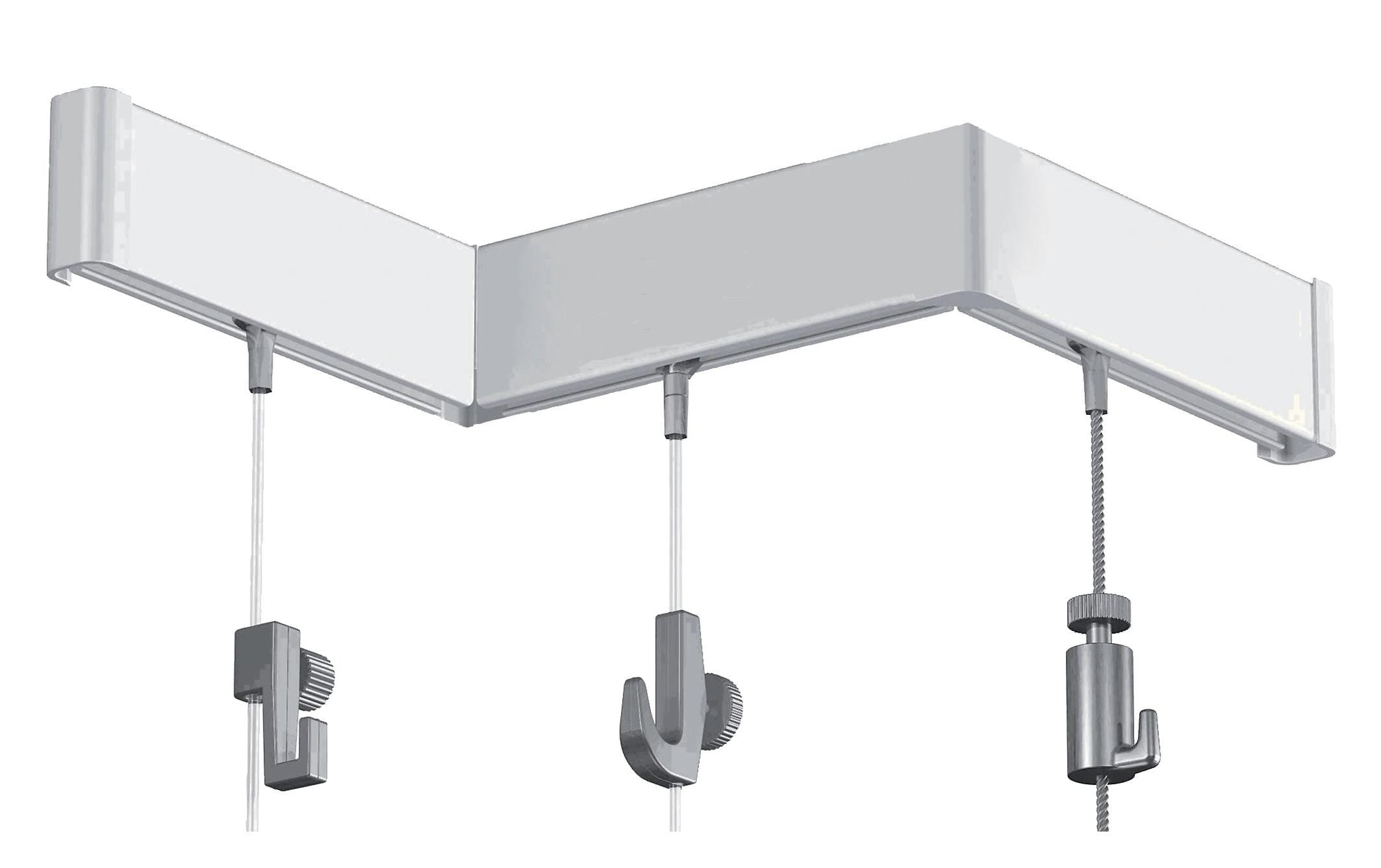 Franken Wandhalterung GSS1 09 – mit Schrauben – Weiss – Aluminium – 2000×50 mm – 1 Stk.