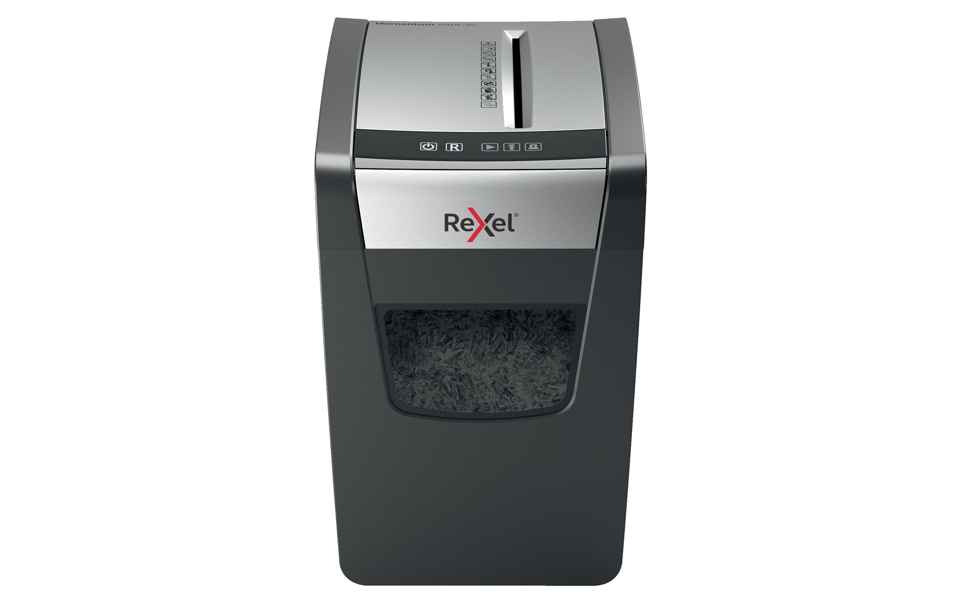 Rexel Momentum X312 Slimline – Aktenvernichter, DIN P-3, Partikelschnitt 5 × 42 mm, 12 Blatt, 23 l, A4