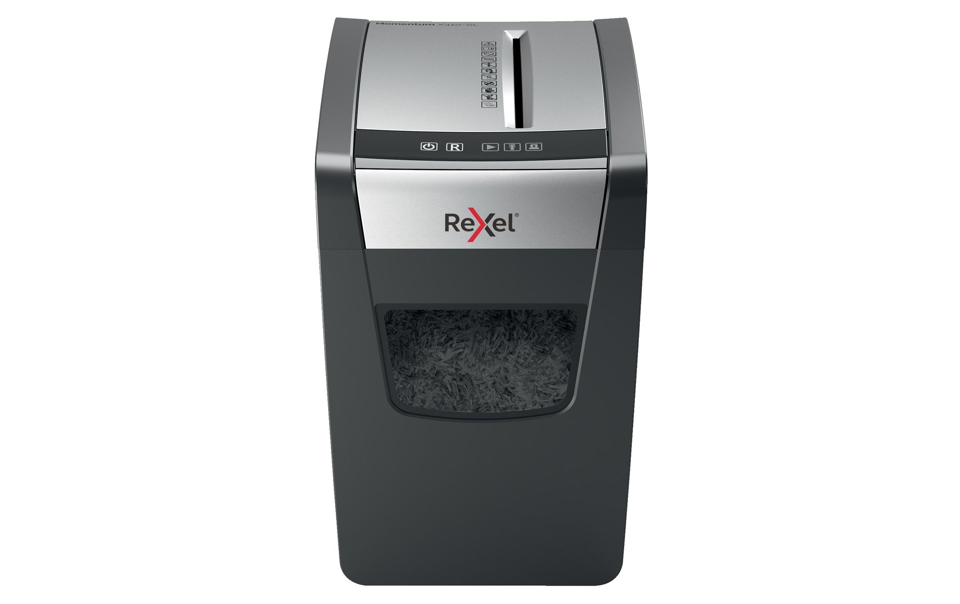 Rexel Momentum X410-SL – Aktenvernichter, DIN P-4, Partikelschnitt 4 × 28 mm, 10 Blatt, 23 l, A4