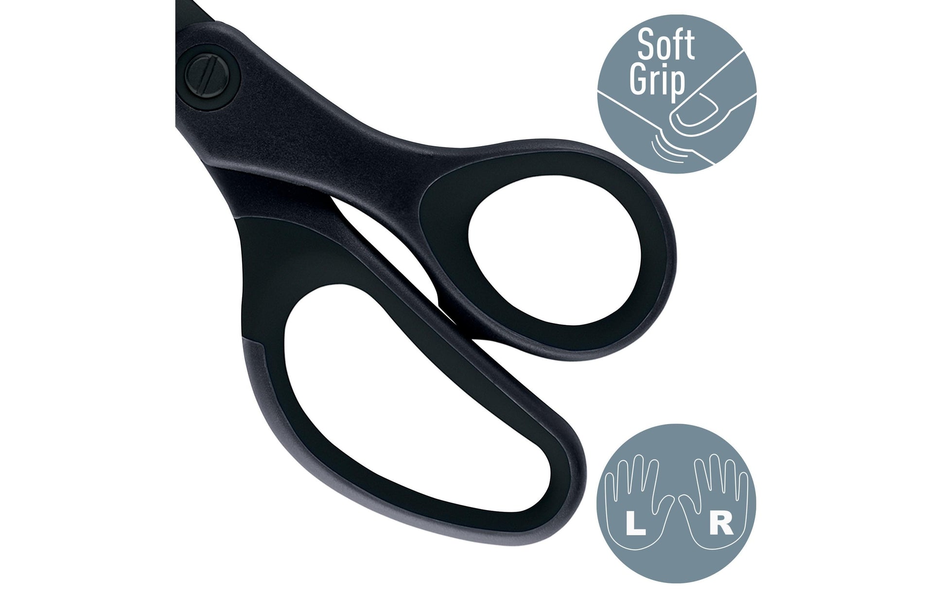 Leitz Universalschere – Edelstahl, titanbeschichtet, für Rechts- und Linkshänder, spitz, Kunststoff, schwarz