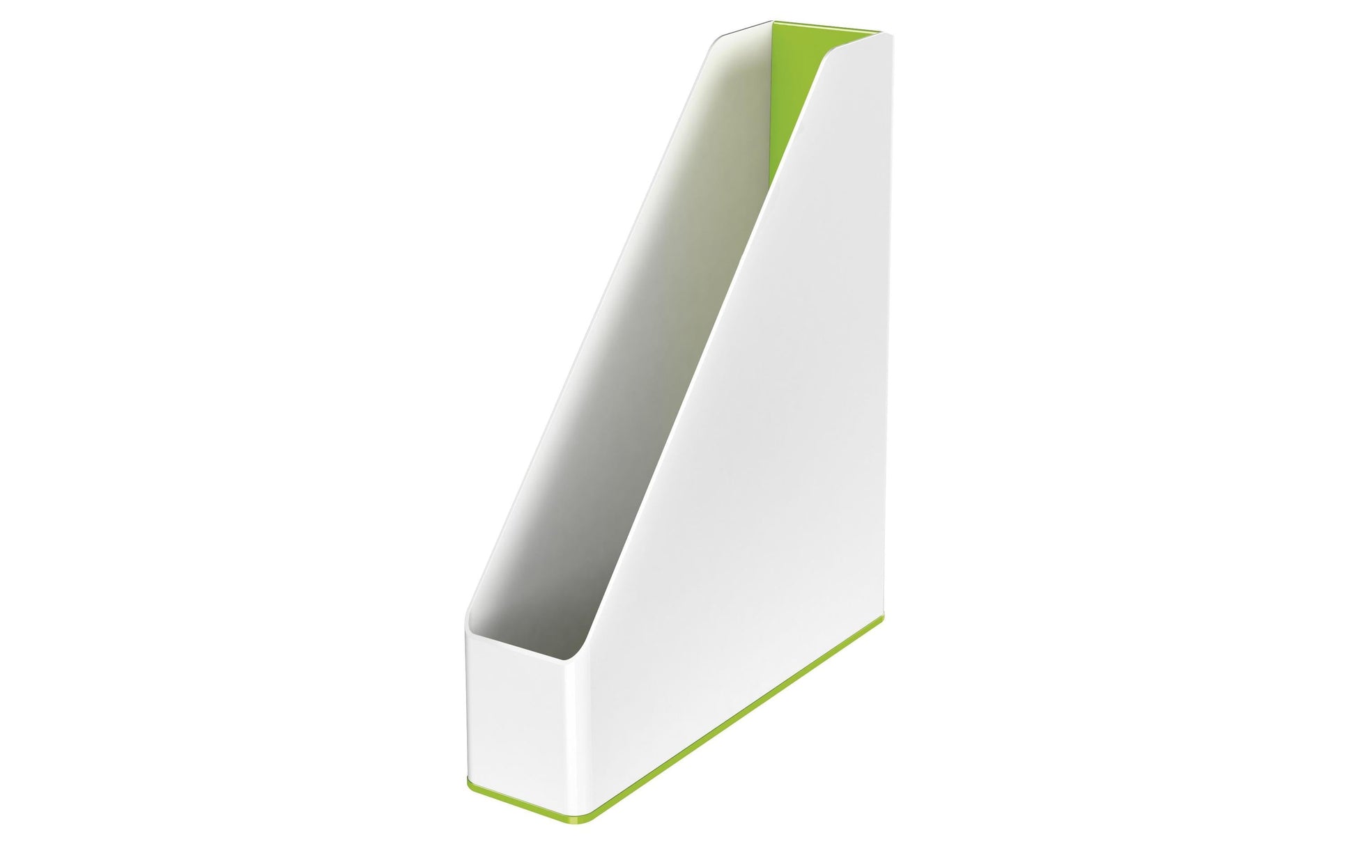 Leitz WOW Stehsammler – für A4, grün/weiss, Polystyrol (PS), B 73 × H 318 × T 272 mm