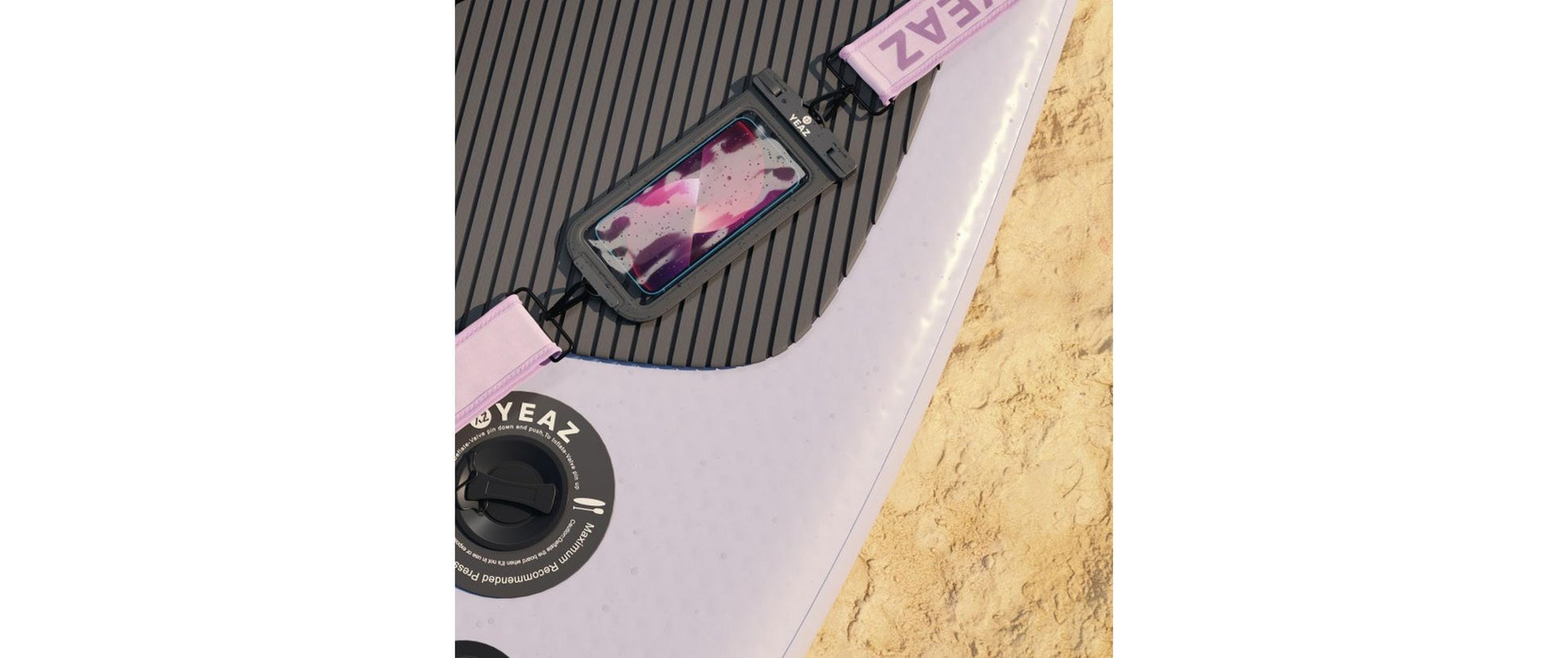 YEAZ Wasserdichte Smartphone-Tasche – für Smartphones – Schwarz – Neopren