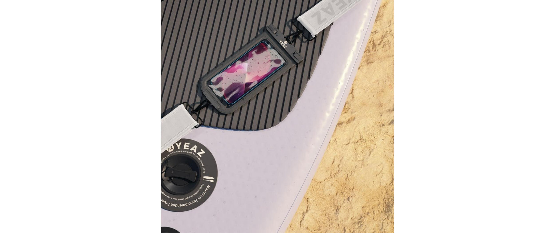 YEAZ Wasserdichte Smartphone-Tasche – Weiss – Neopren