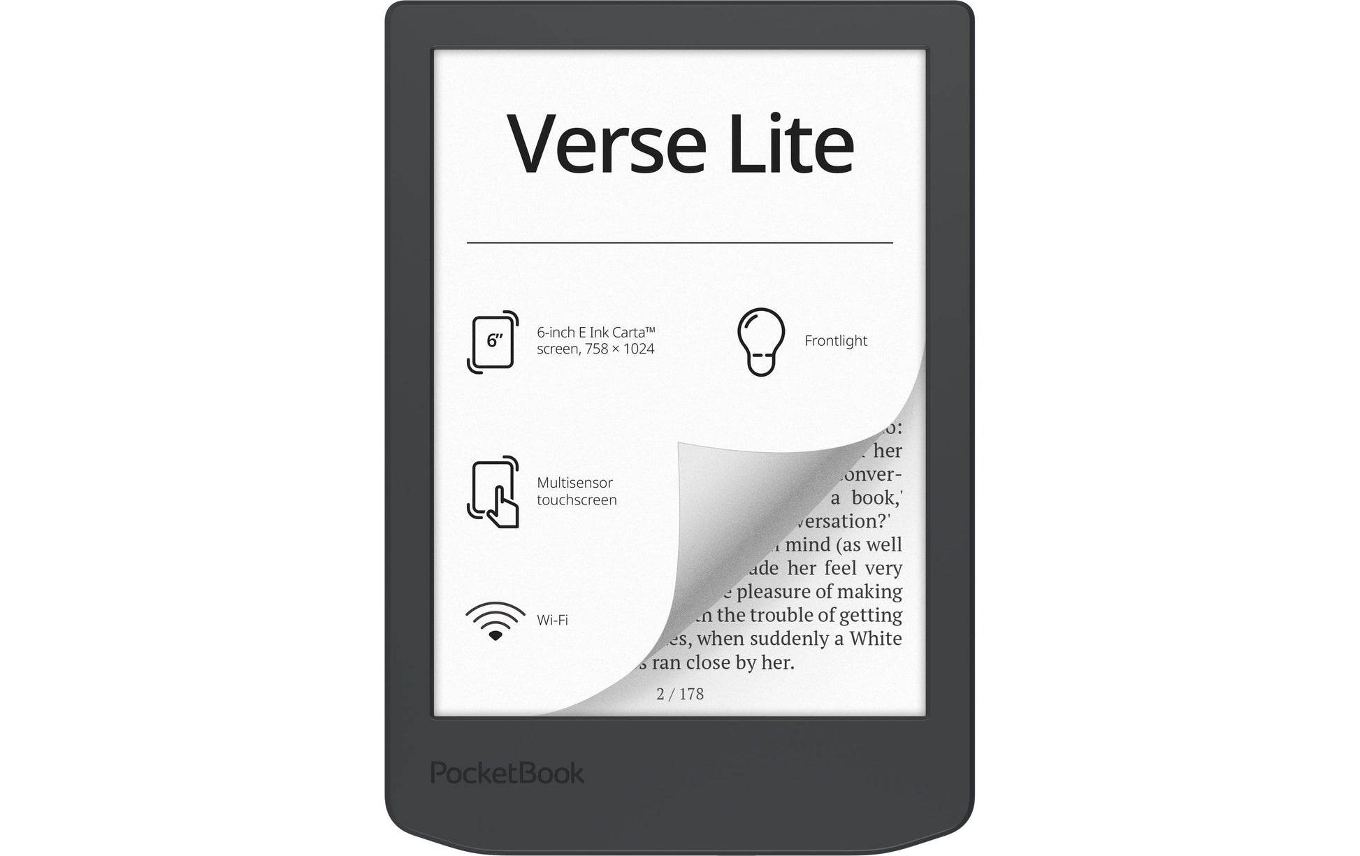 PocketBook Verse Lite Grau – 6" E Ink Carta, 8 GB